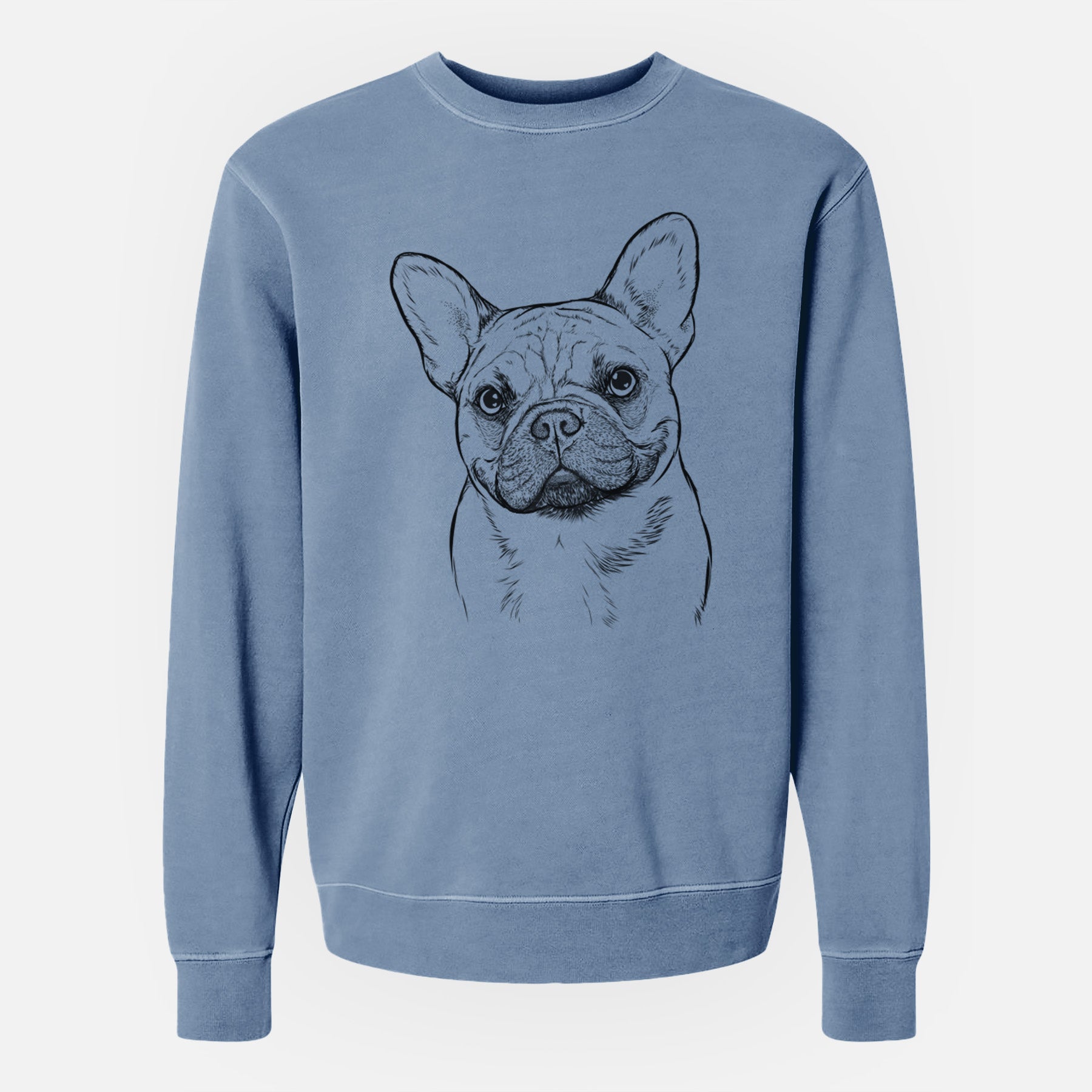 Bare Chew Chew the French Bulldog - Unisex Pigment Dyed Crew Sweatshirt