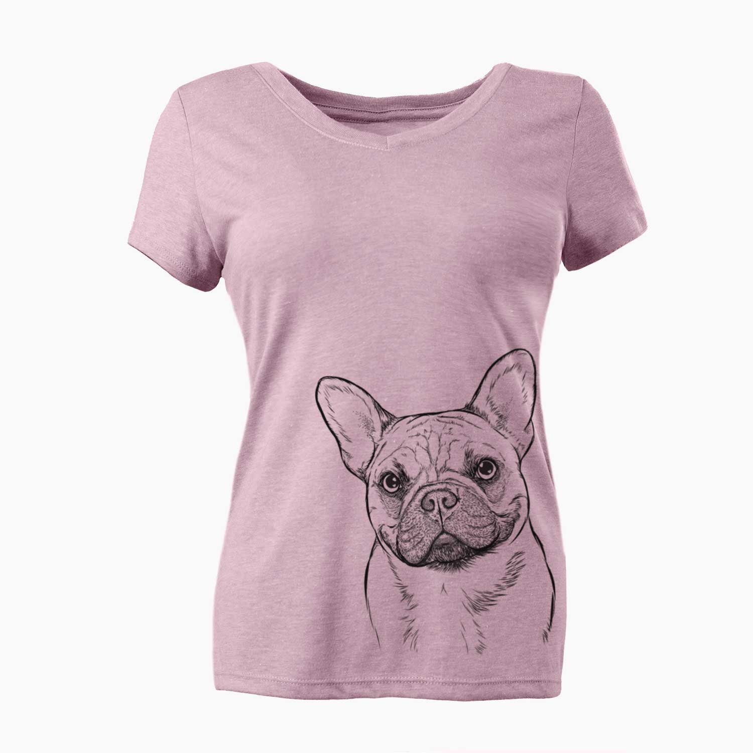 Bare Chew Chew the French Bulldog - Women's V-neck Shirt