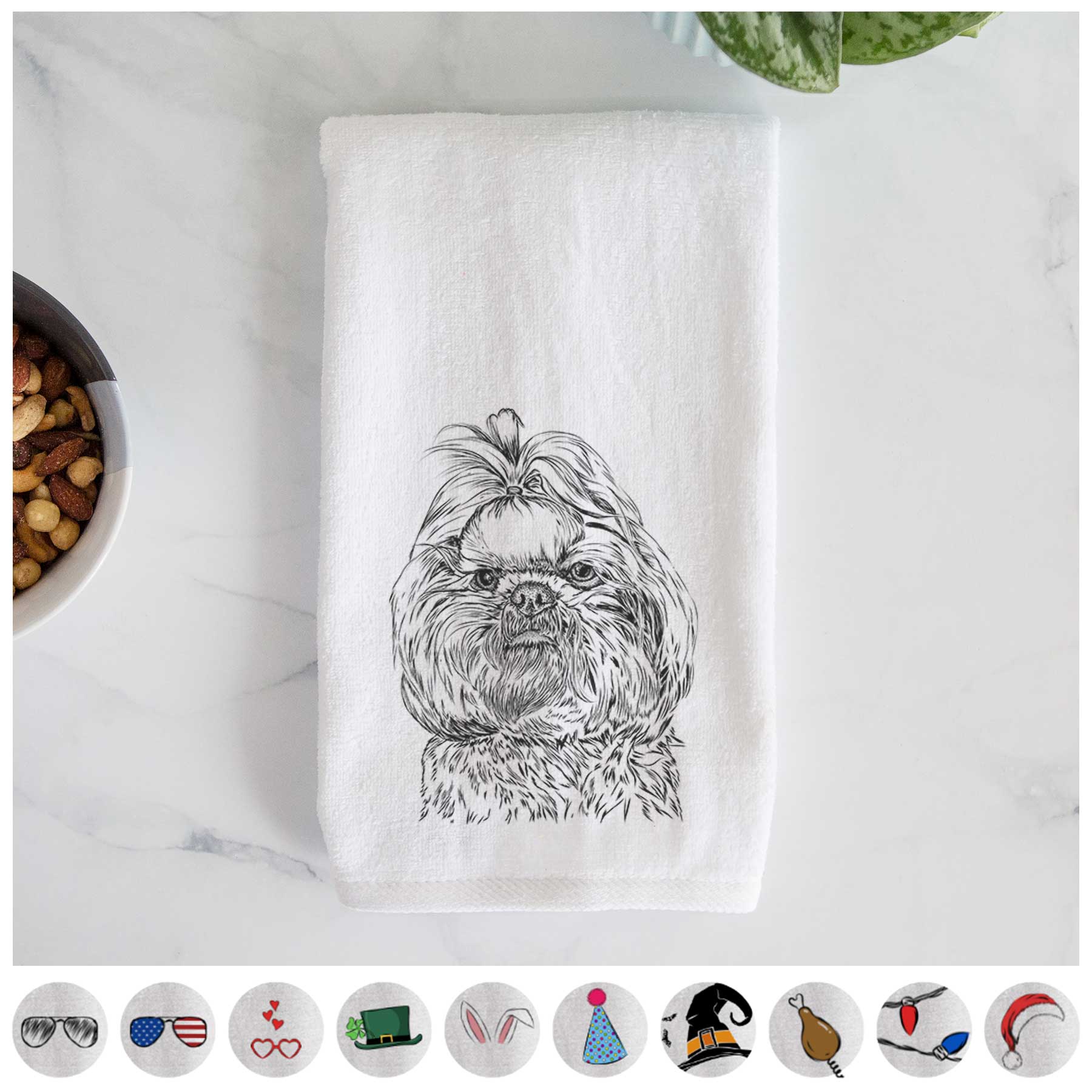 Chewie the Shih Tzu Decorative Hand Towel