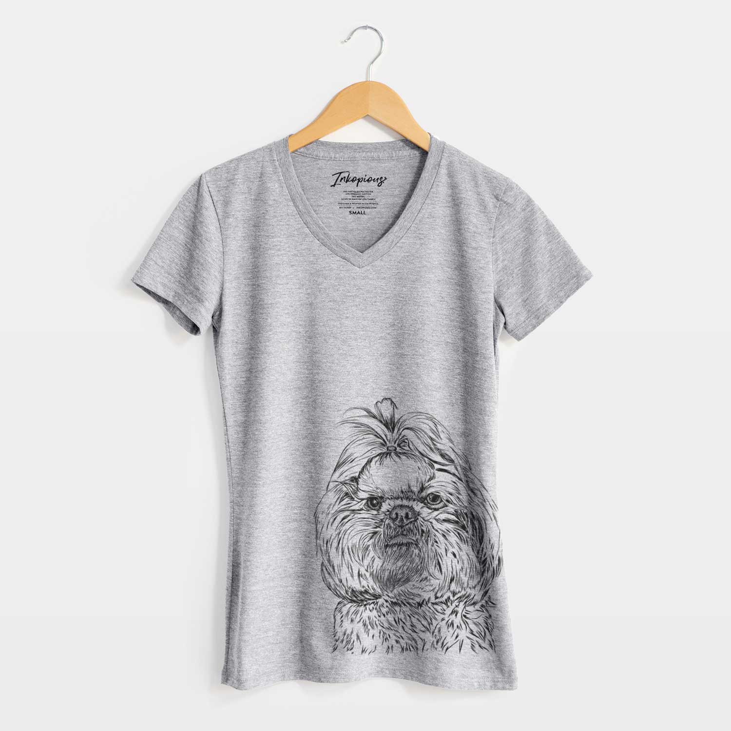 Bare Chewie the Shih Tzu - Women's V-neck Shirt