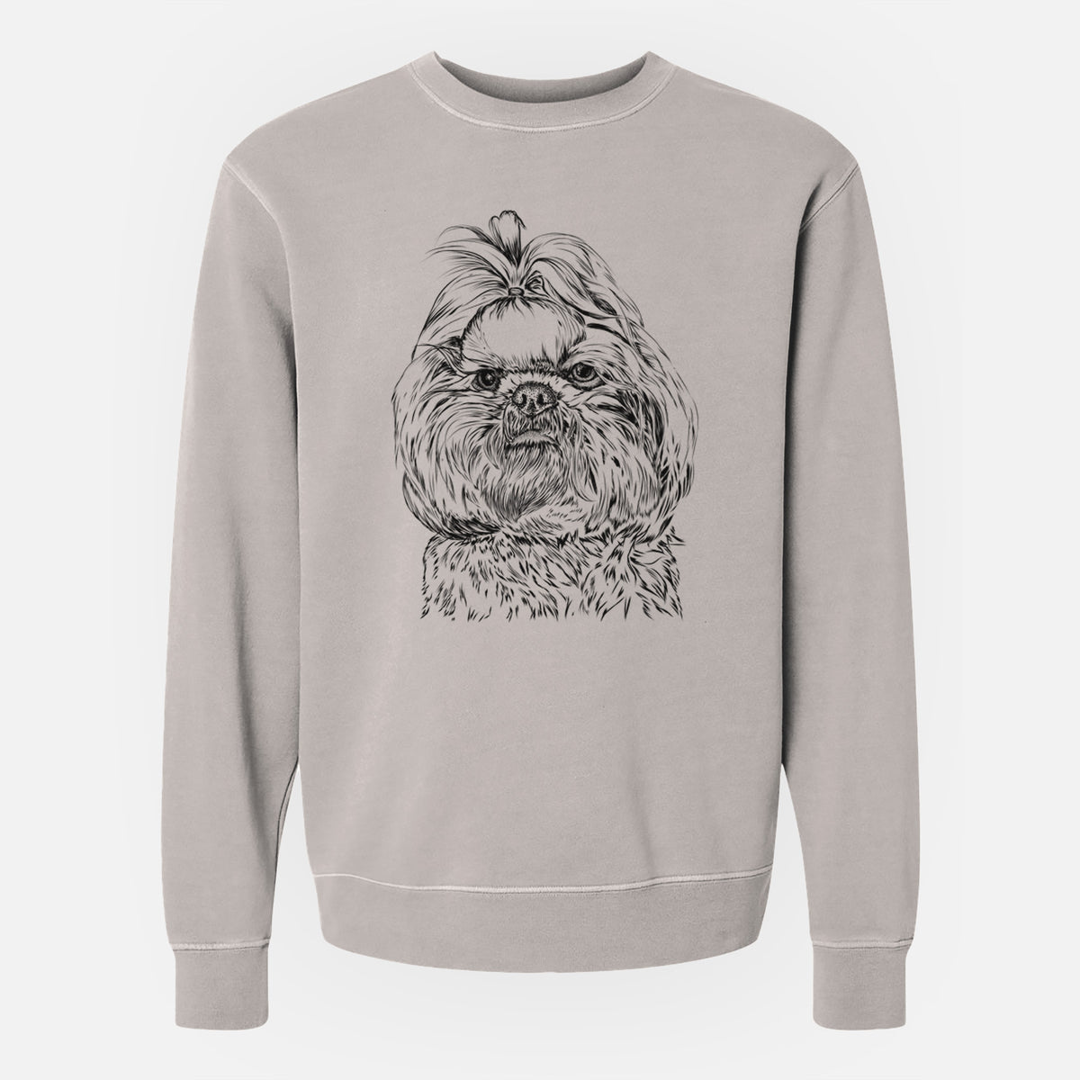 Bare Chewie the Shih Tzu - Unisex Pigment Dyed Crew Sweatshirt