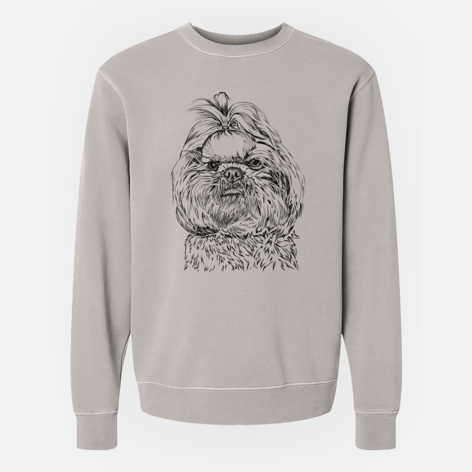 Bare Chewie the Shih Tzu - Unisex Pigment Dyed Crew Sweatshirt