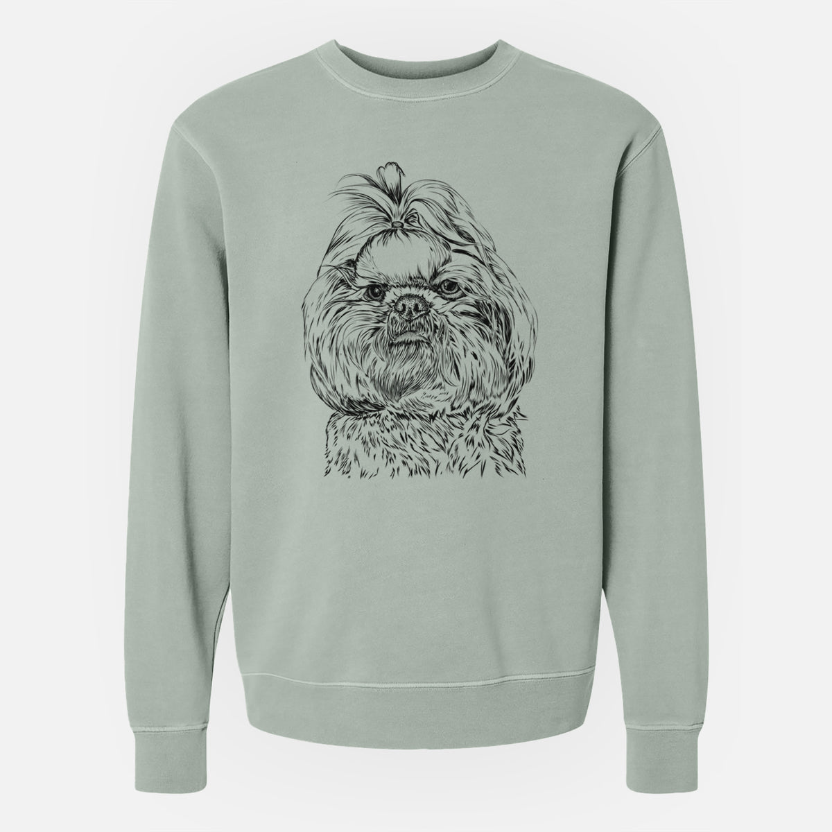 Bare Chewie the Shih Tzu - Unisex Pigment Dyed Crew Sweatshirt