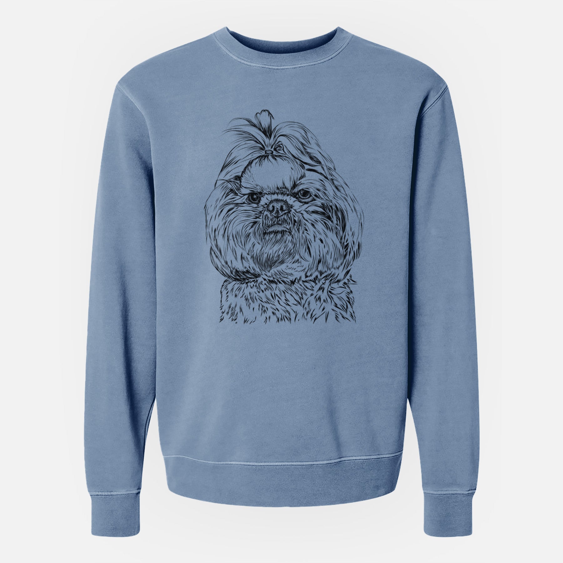 Bare Chewie the Shih Tzu - Unisex Pigment Dyed Crew Sweatshirt
