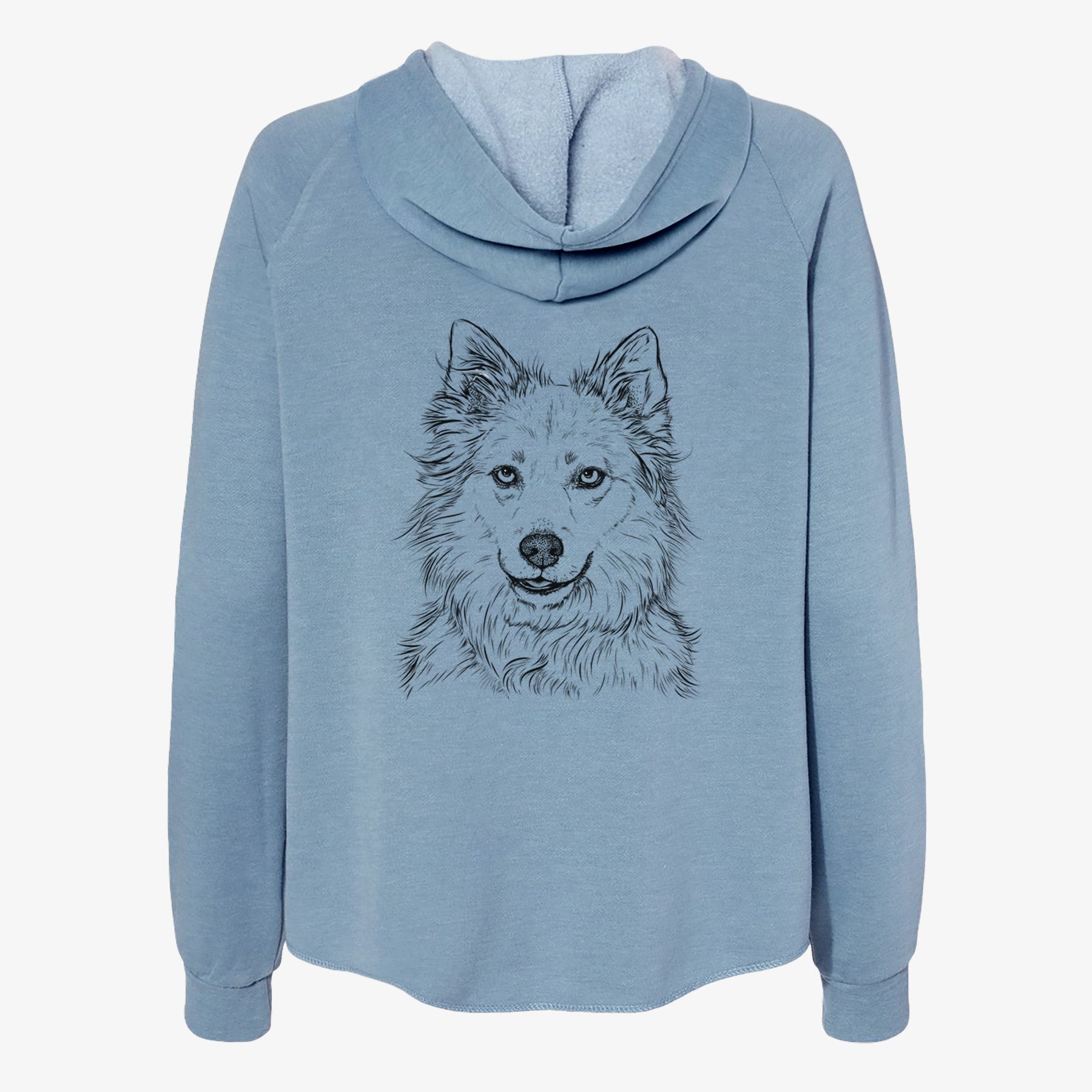 Chia the Samoyed Husky Mix - Women's Cali Wave Zip-Up Sweatshirt