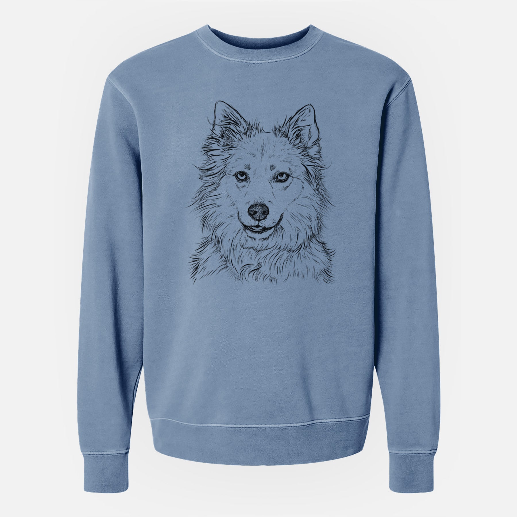 Bare Chia the Samoyed Husky Mix - Unisex Pigment Dyed Crew Sweatshirt