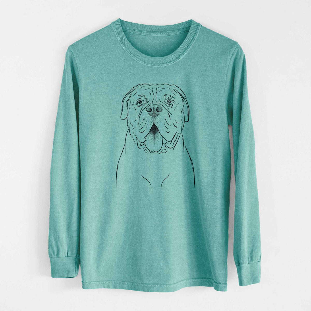 Bare Chief the Boxer Bulldog Mix - Heavyweight 100% Cotton Long Sleeve