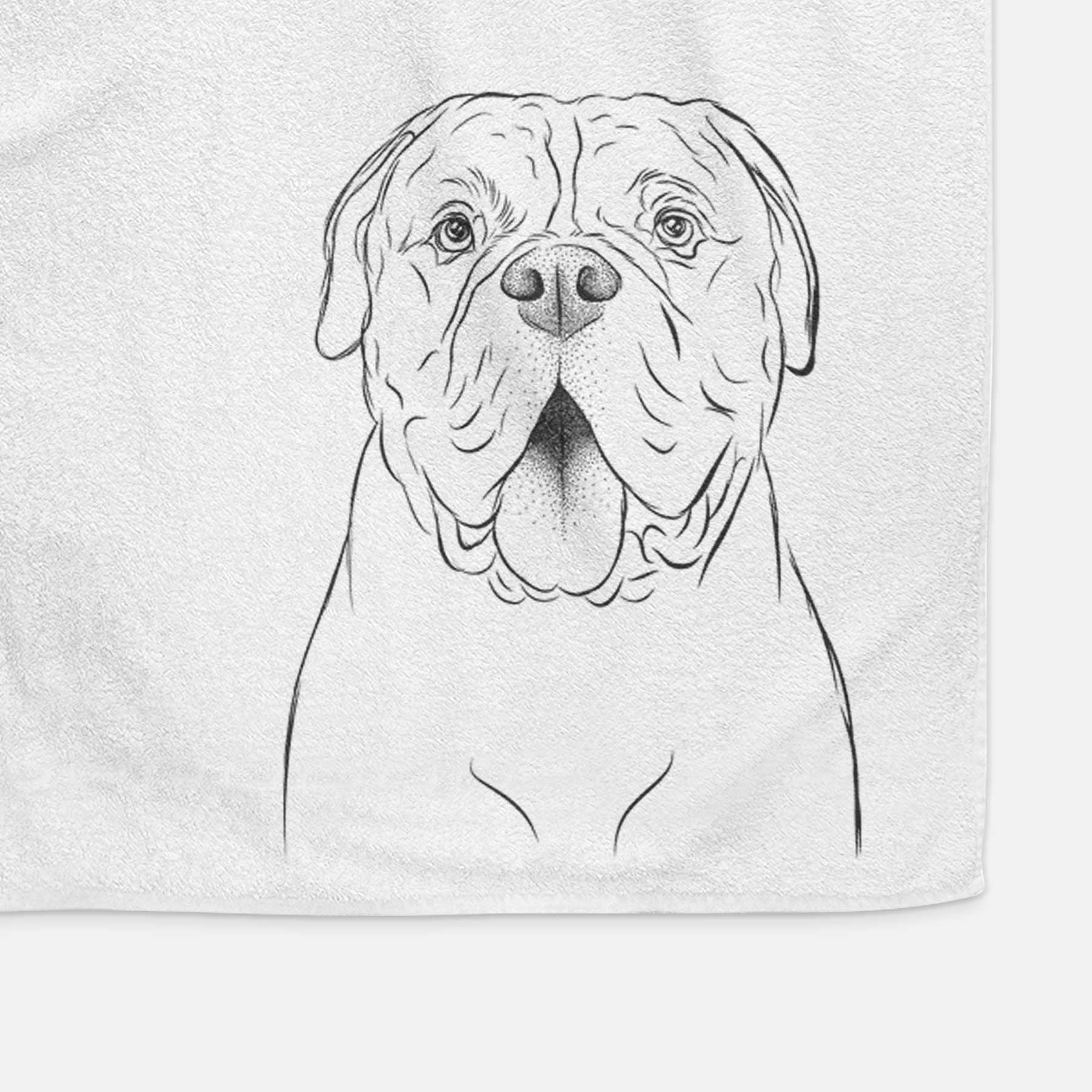 Chief the Boxer Bulldog Mix Decorative Hand Towel