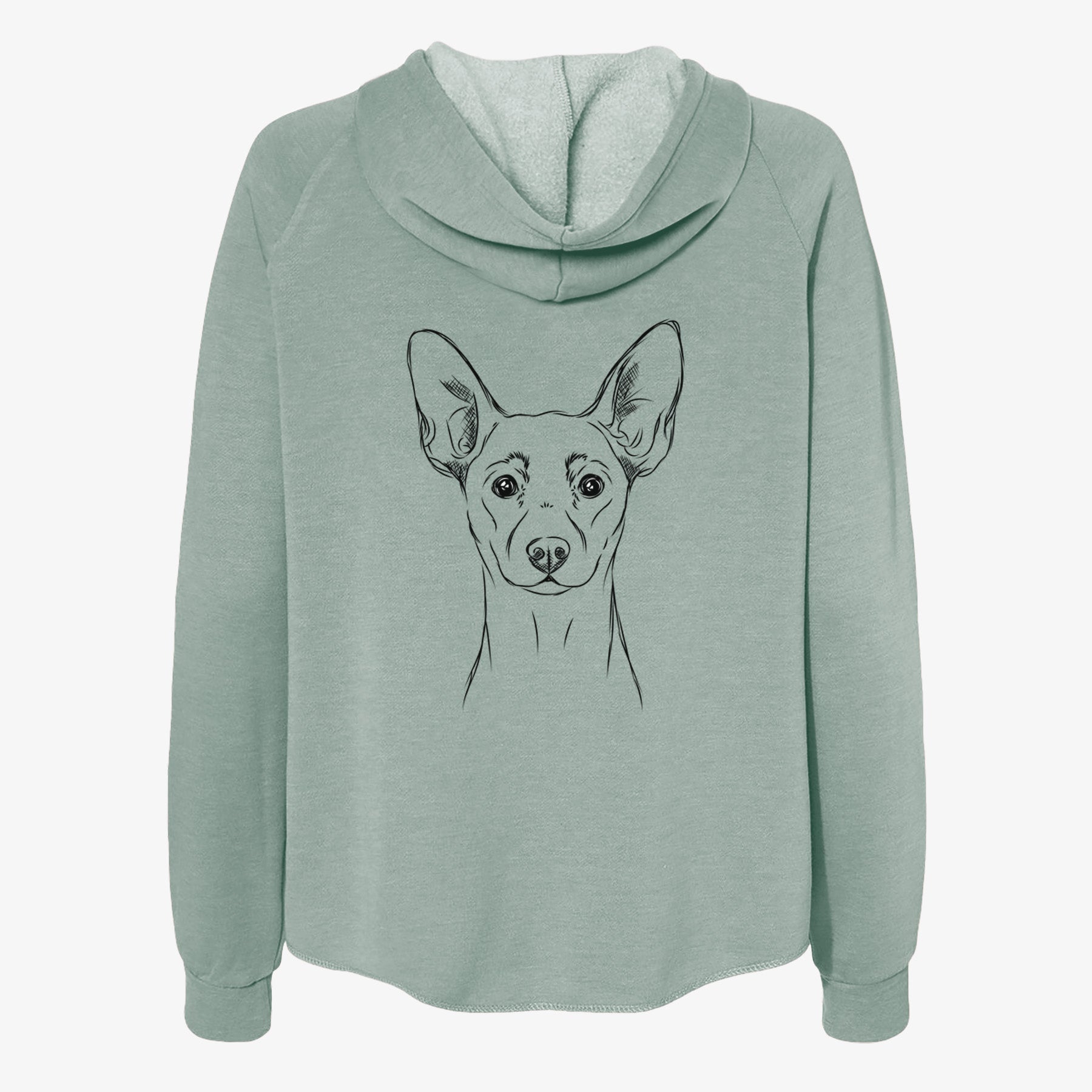 Chillie the Mini Pinscher - Women's Cali Wave Zip-Up Sweatshirt