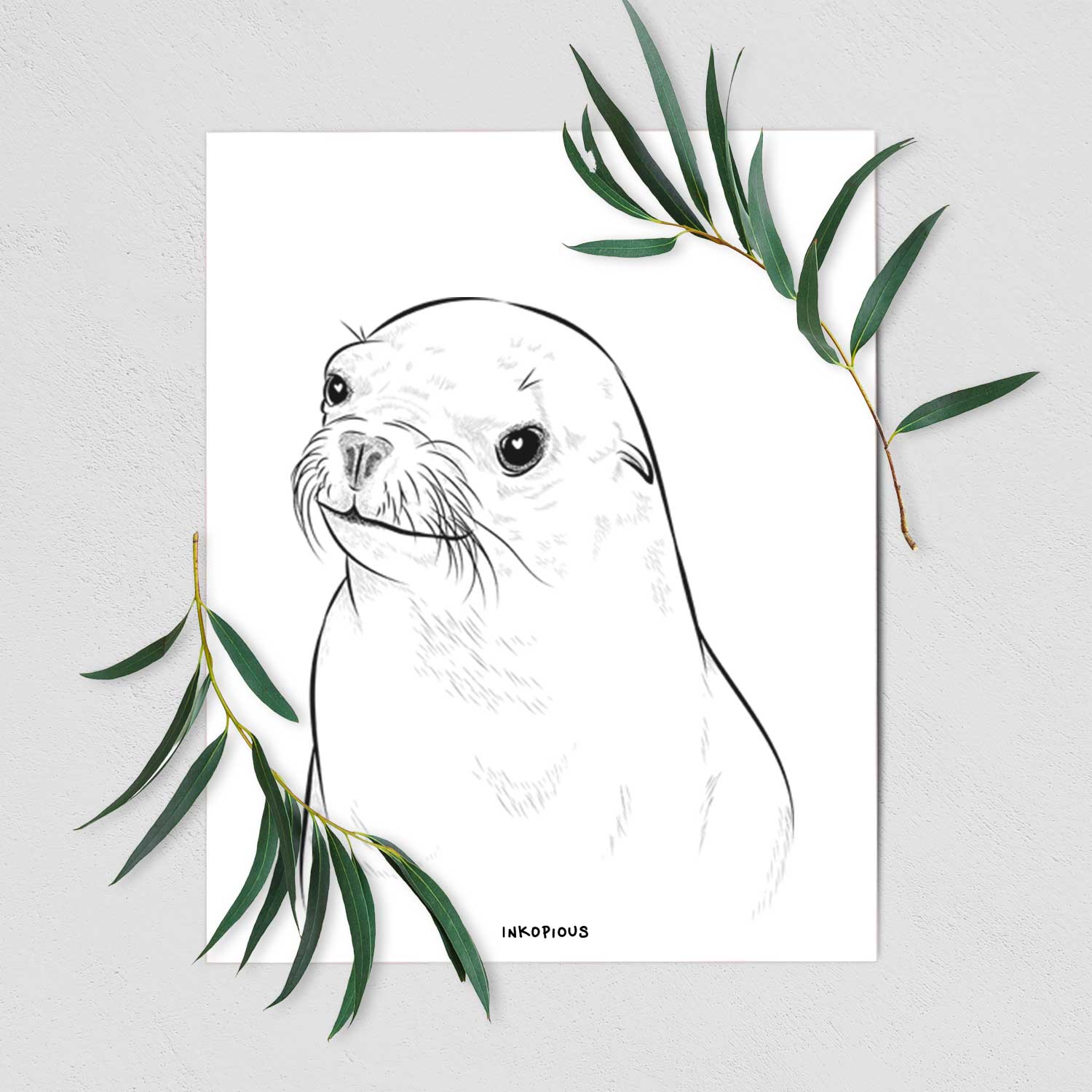 Chip the California Sea Lion Art Print