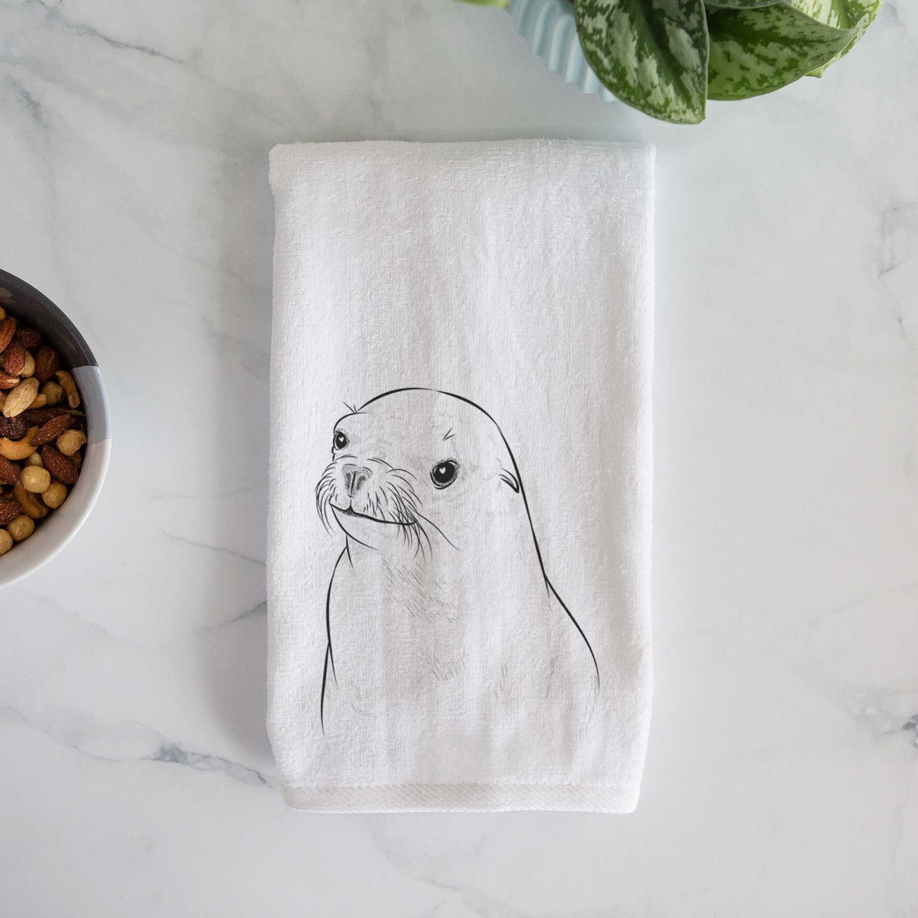 Chip the California Sea Lion Decorative Hand Towel