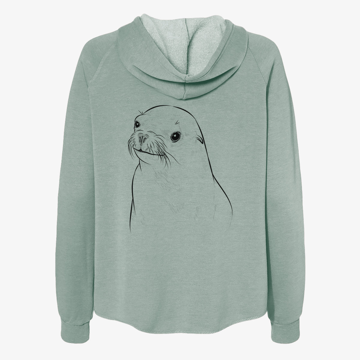 Chip the California Sea Lion - Women's Cali Wave Zip-Up Sweatshirt