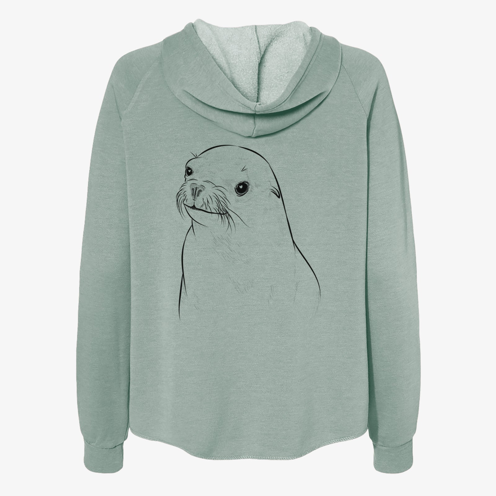 Chip the California Sea Lion - Women's Cali Wave Zip-Up Sweatshirt