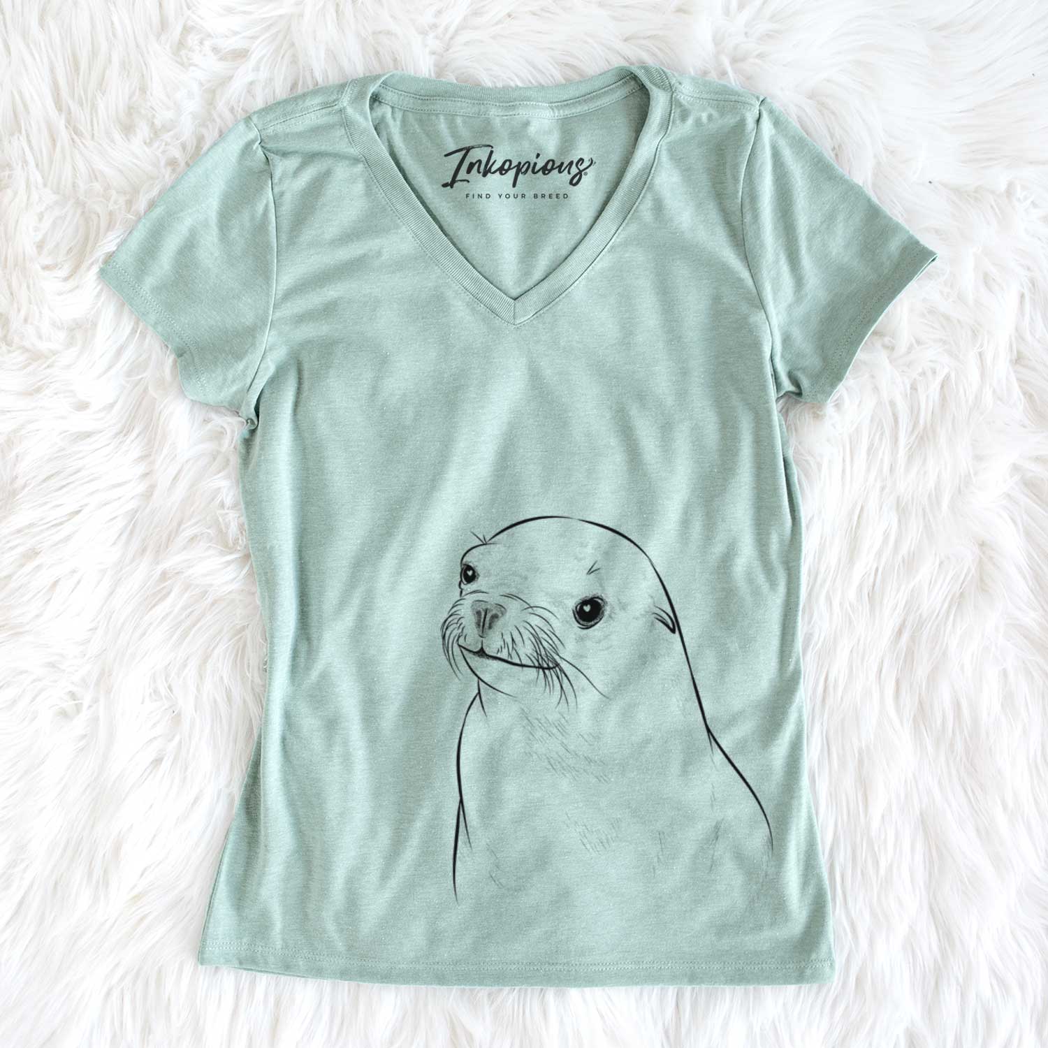 Bare Chip the California Sea Lion - Women's V-neck Shirt