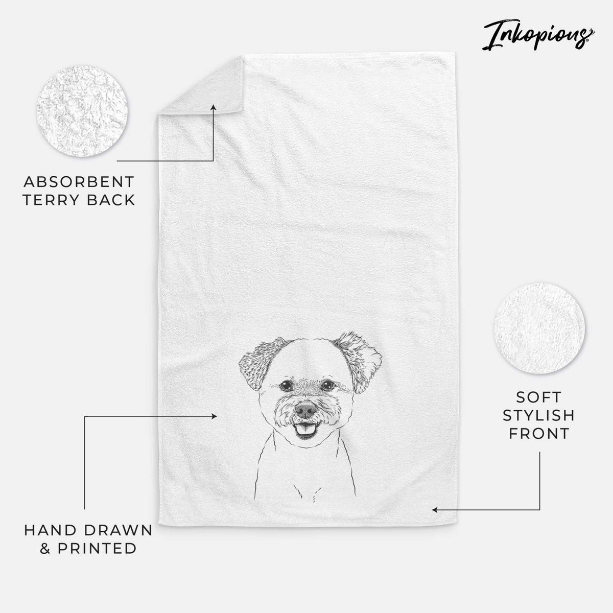 Chippy the Mixed Breed Decorative Hand Towel