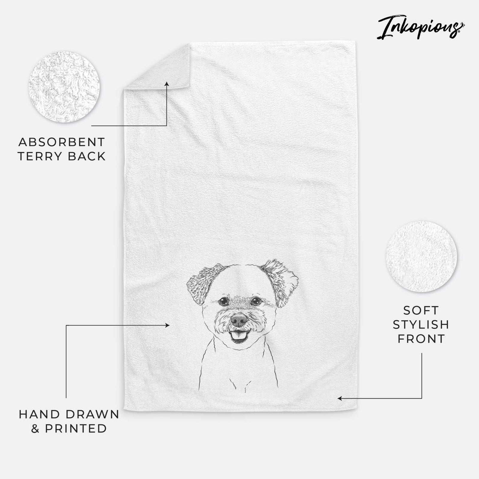 Chippy the Mixed Breed Decorative Hand Towel