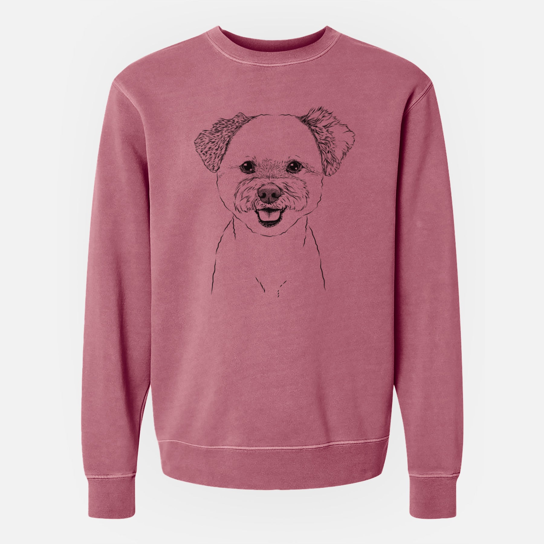 Bare Chippy the Mixed Breed - Unisex Pigment Dyed Crew Sweatshirt