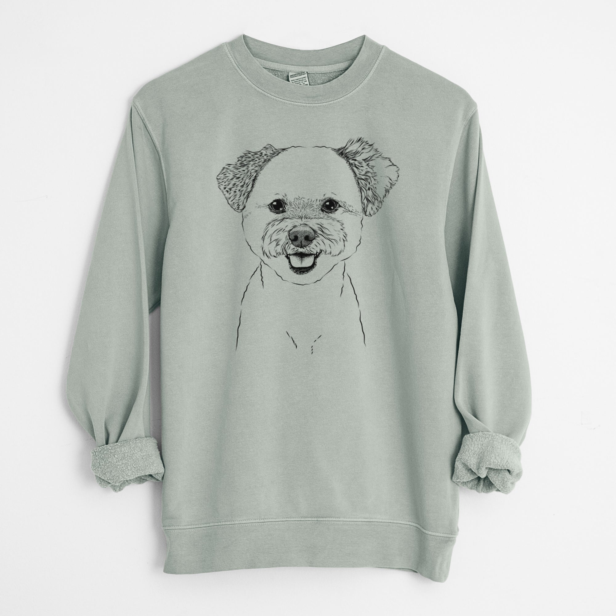 Bare Chippy the Mixed Breed - Unisex Pigment Dyed Crew Sweatshirt