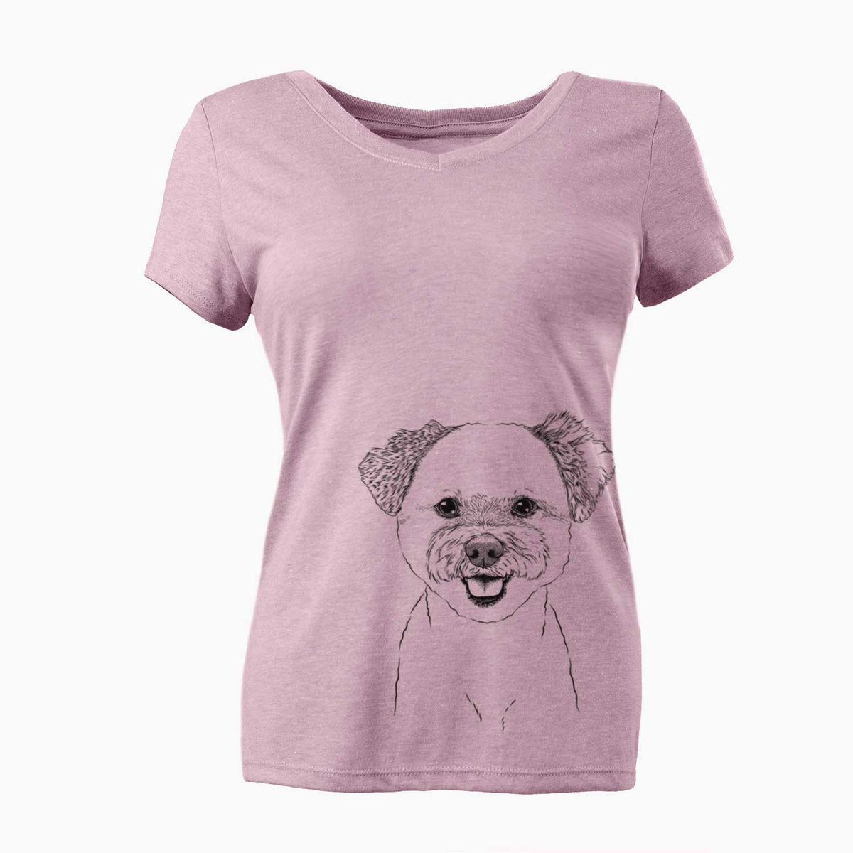 Bare Chippy the Mixed Breed - Women's V-neck Shirt