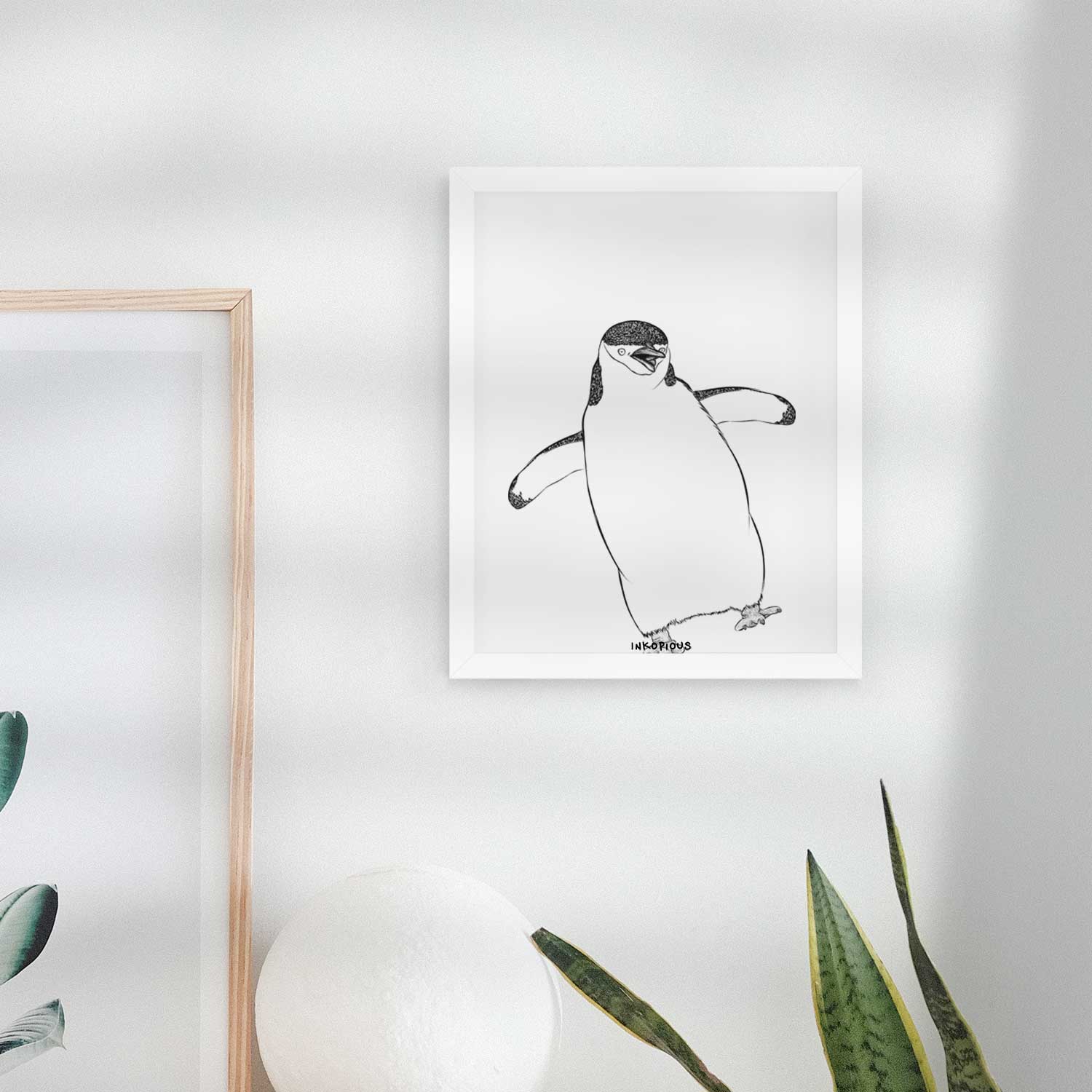 Chive the Chinstrap Penguin Art Print