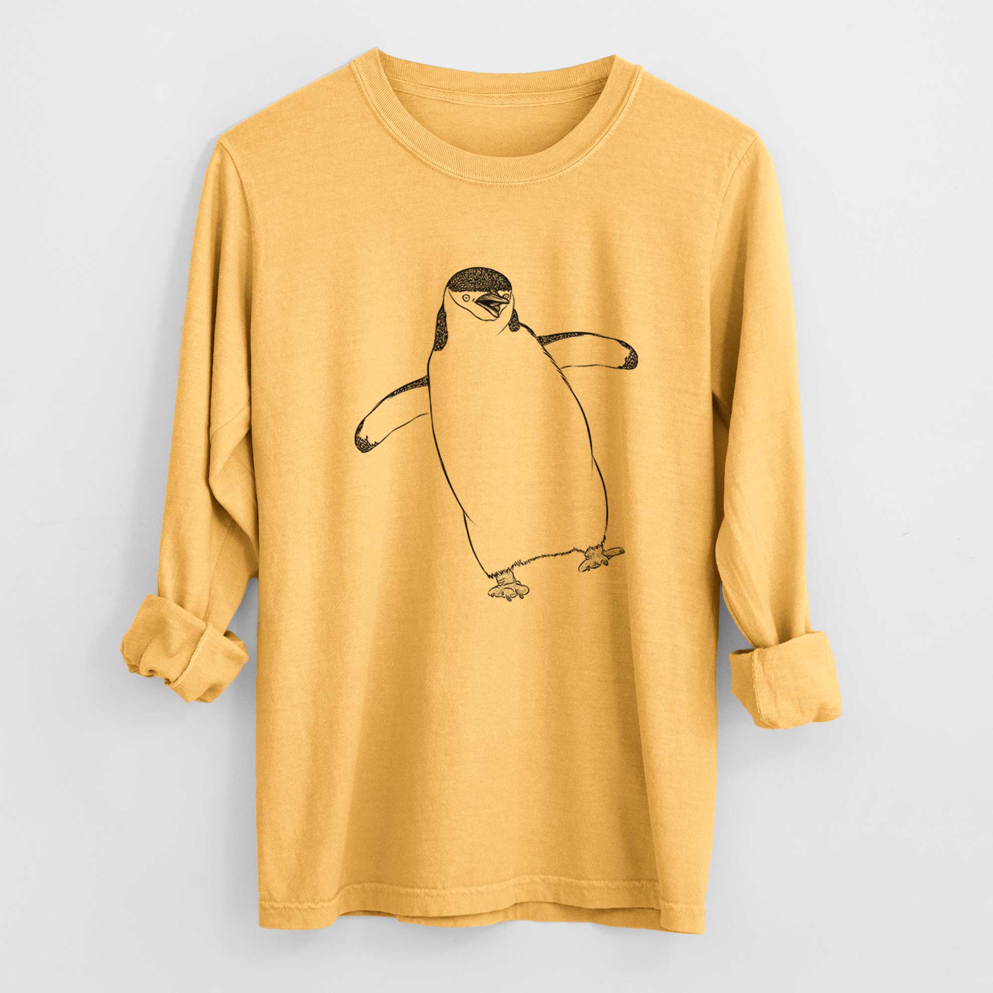 Bare Chive the Chinstrap Penguin - Heavyweight 100% Cotton Long Sleeve