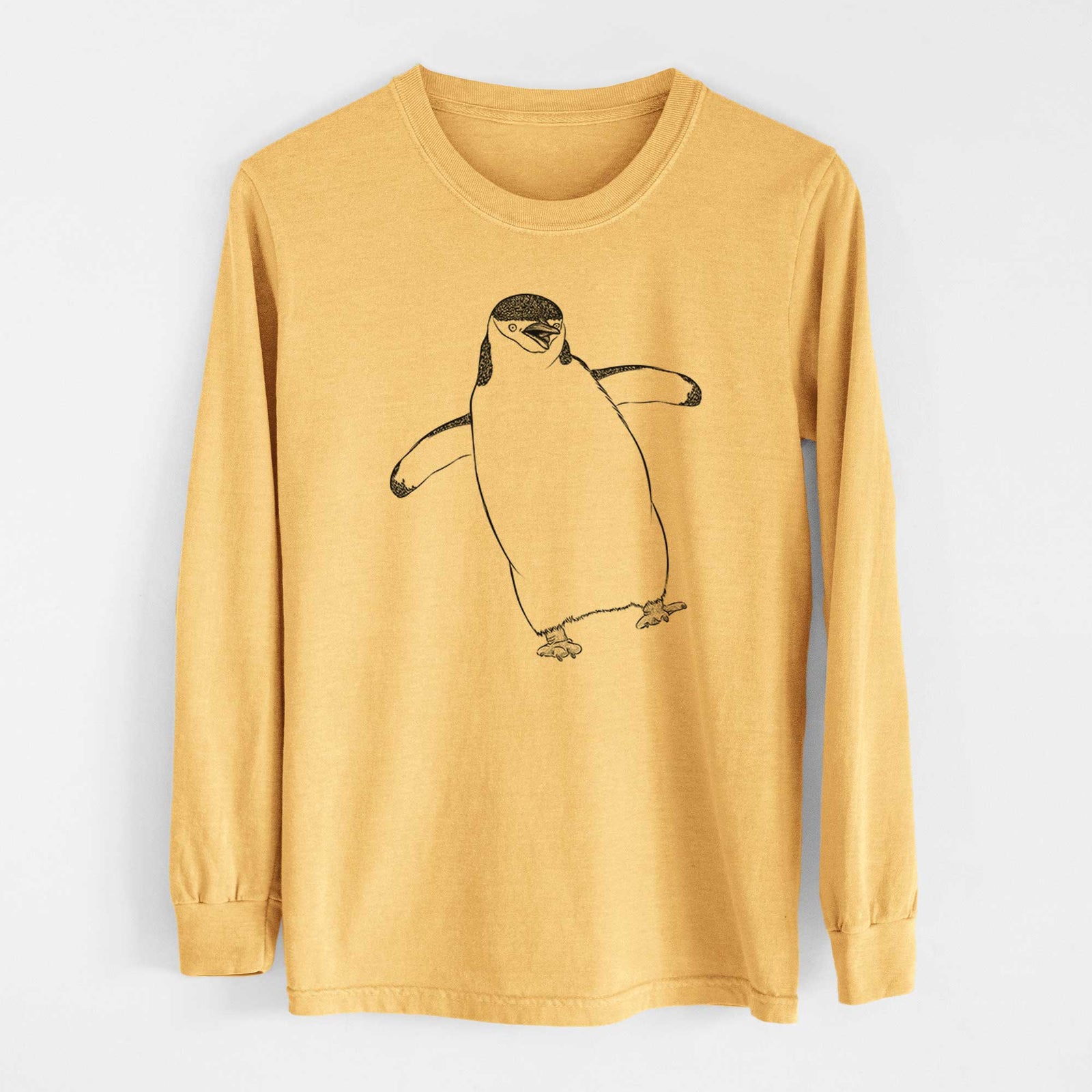 Bare Chive the Chinstrap Penguin - Heavyweight 100% Cotton Long Sleeve