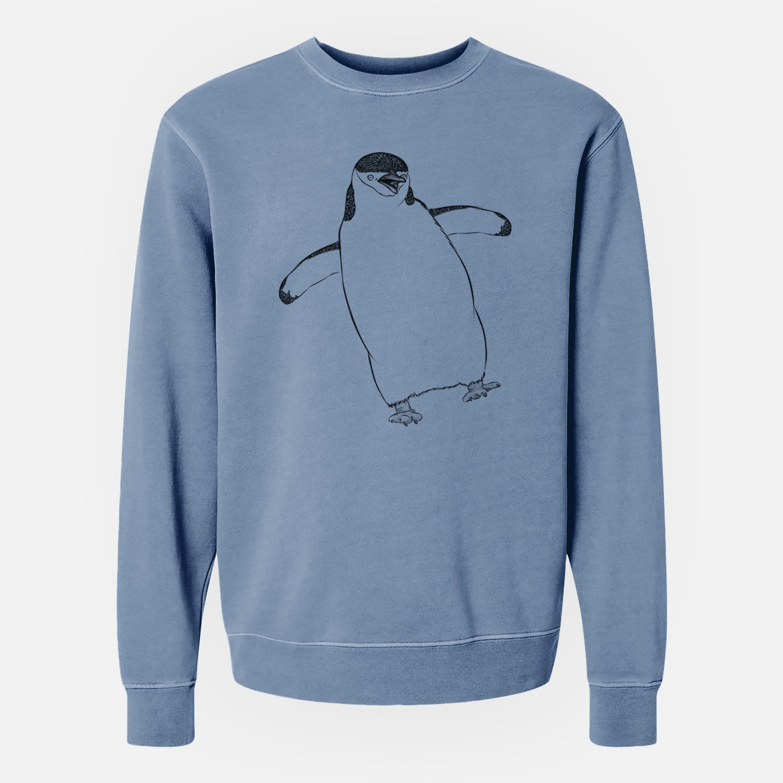 Bare Chive the Chinstrap Penguin - Unisex Pigment Dyed Crew Sweatshirt