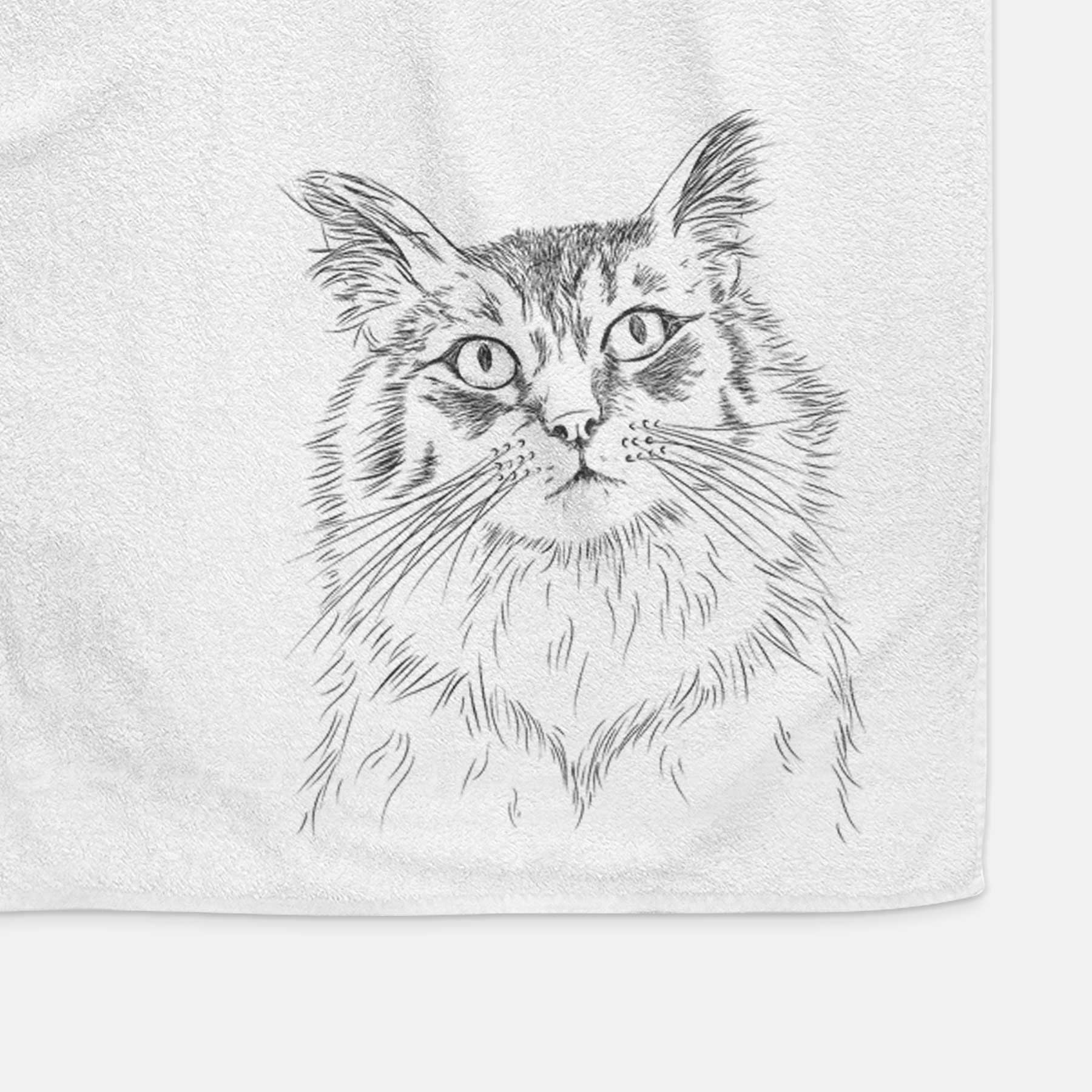 Chloe the Tabby Cat Decorative Hand Towel