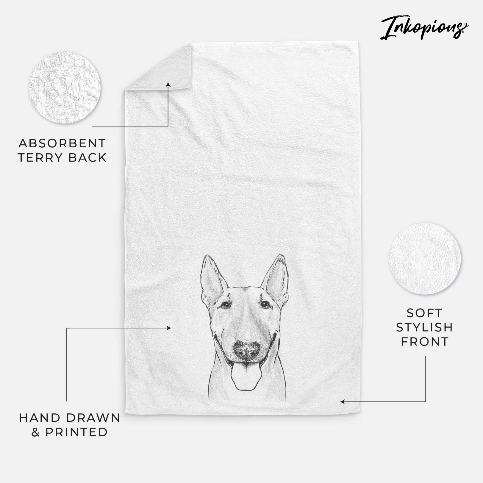 Chloe the Bull Terrier Decorative Hand Towel