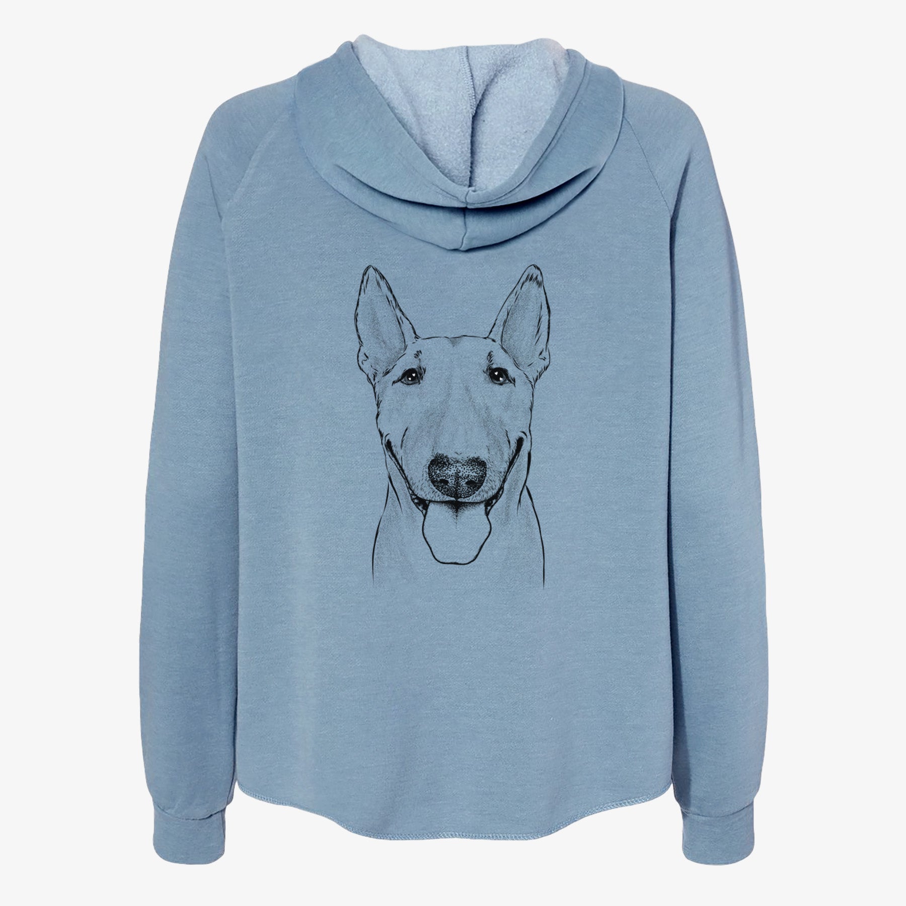 Chloe the Bull Terrier - Women's Cali Wave Zip-Up Sweatshirt