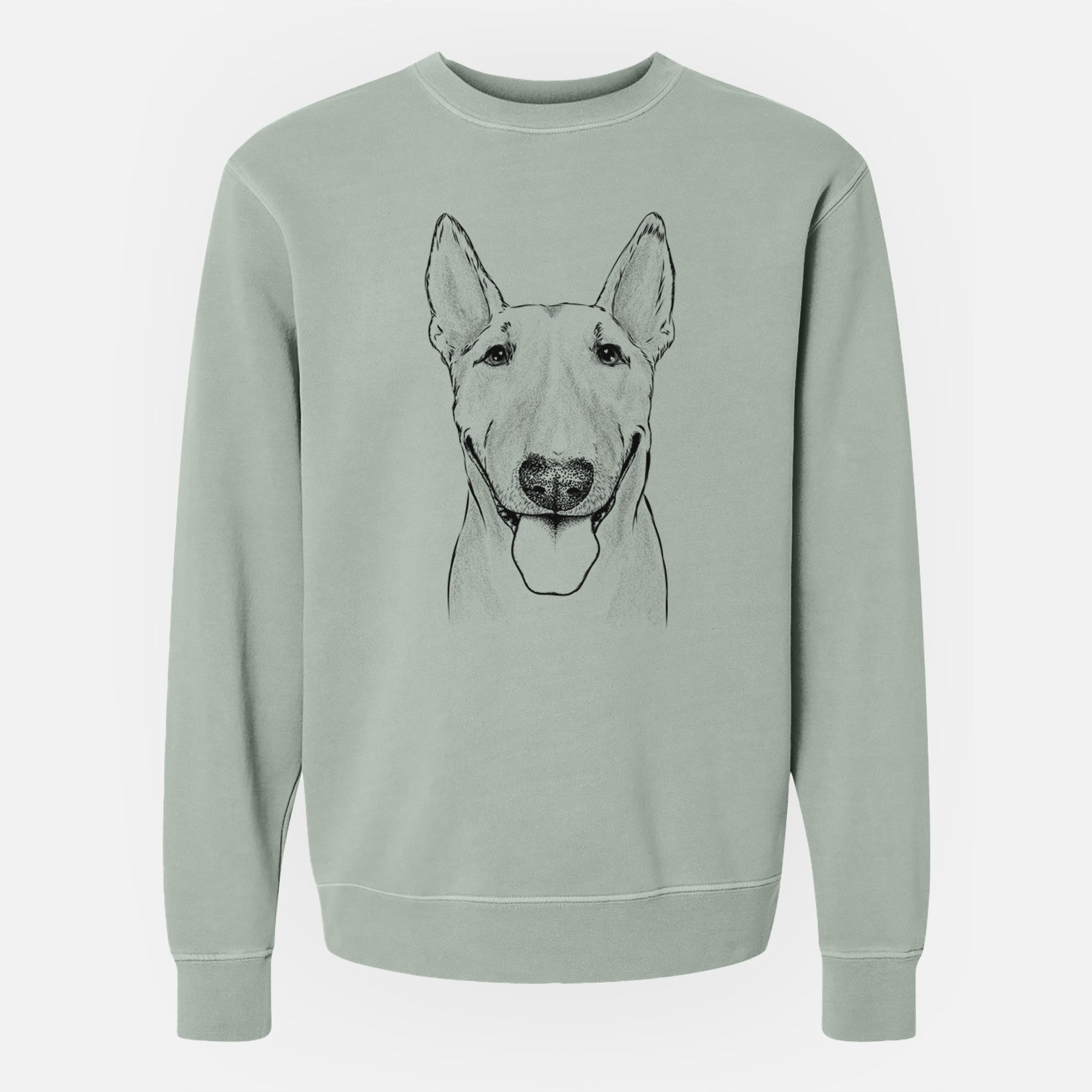 Bare Chloe the Bull Terrier - Unisex Pigment Dyed Crew Sweatshirt