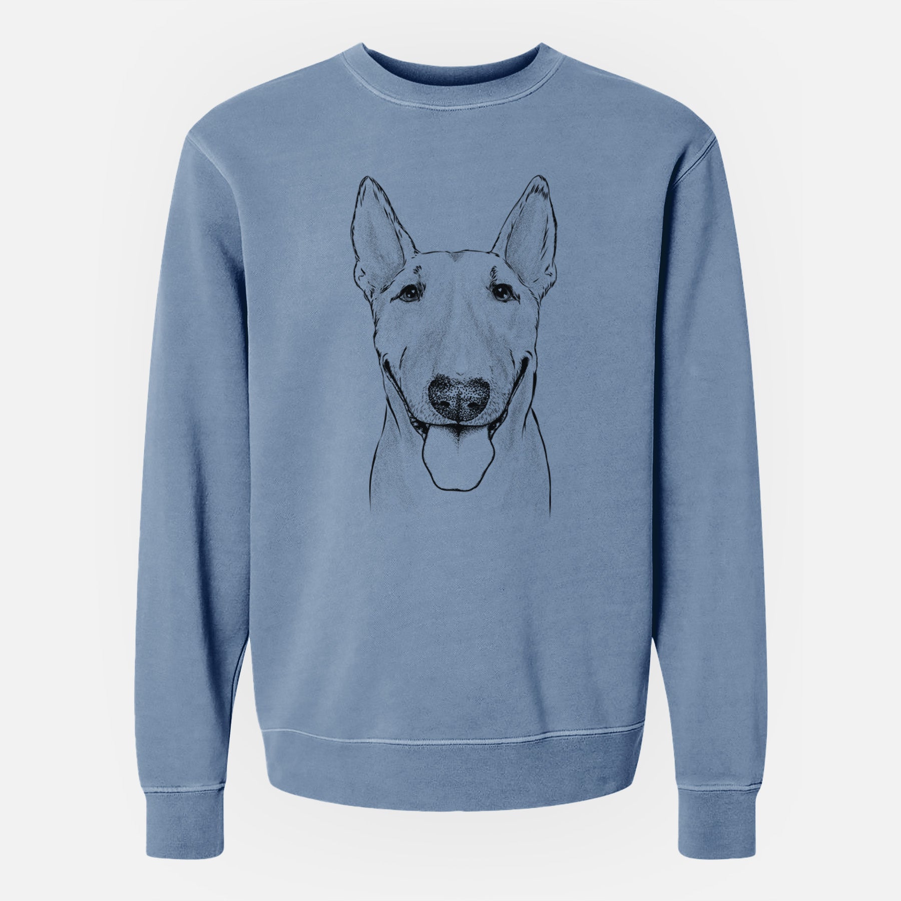 Bare Chloe the Bull Terrier - Unisex Pigment Dyed Crew Sweatshirt