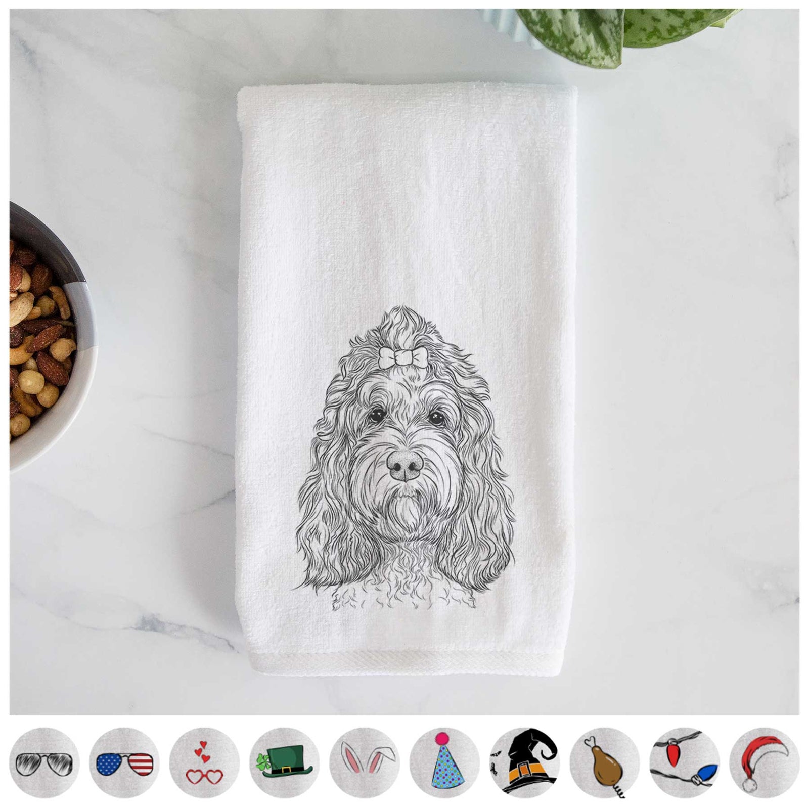 Chloe the Cockapoo Decorative Hand Towel