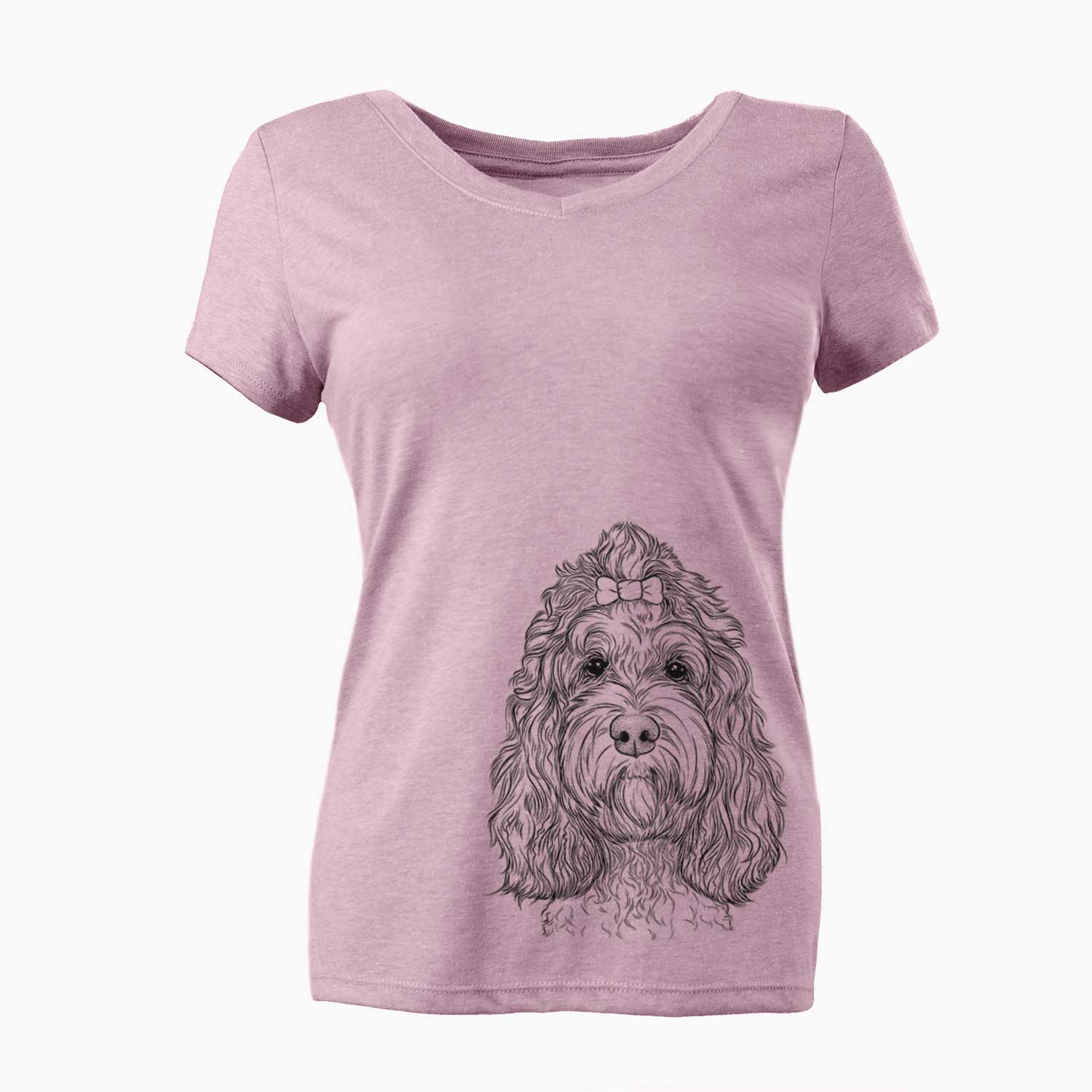 Bare Chloe the Cockapoo - Women's V-neck Shirt