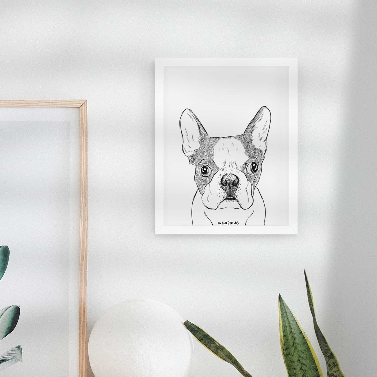 Chocolate Chip the Boston Terrier Art Print