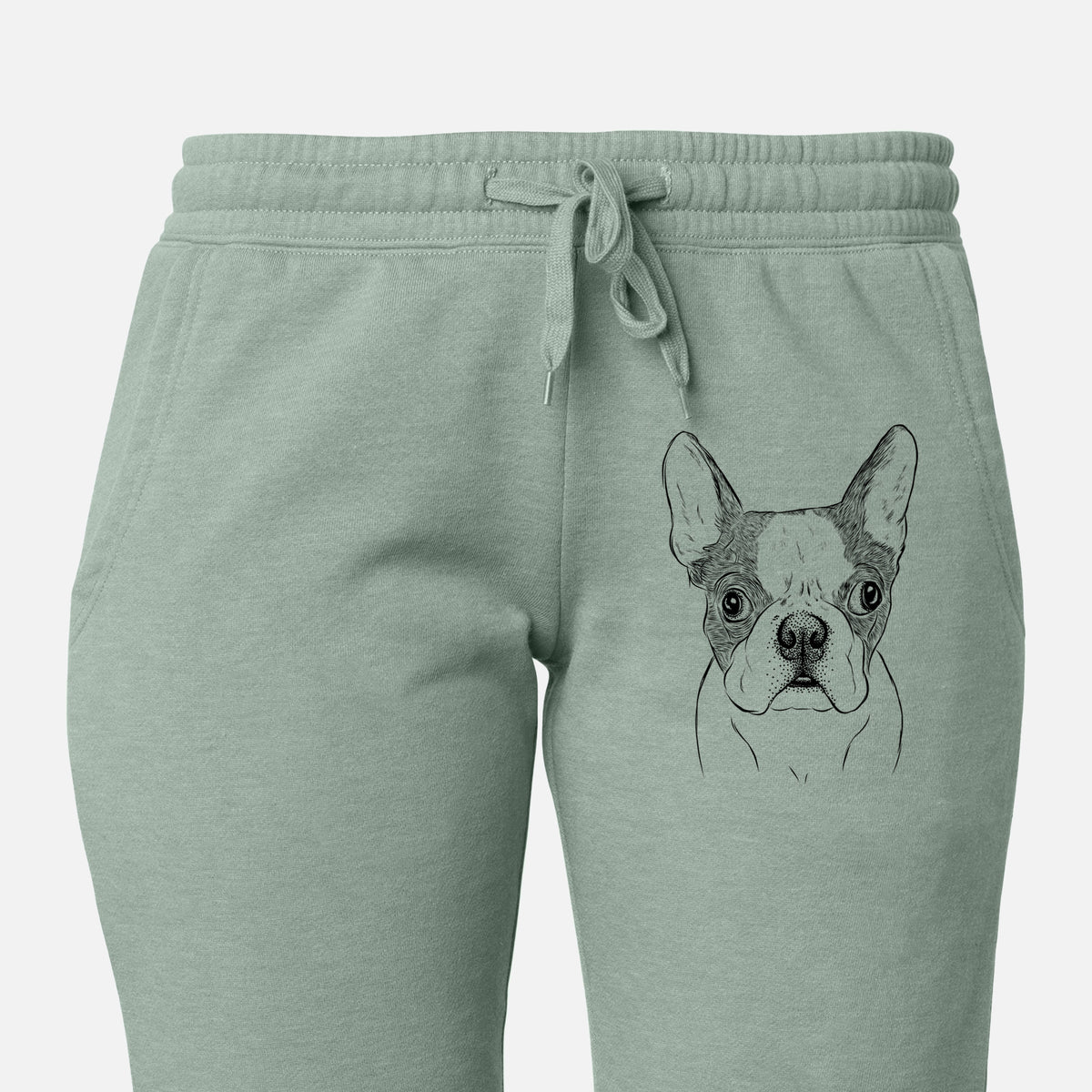 Chocolate Chip the Boston Terrier - Women&#39;s Cali Wave Joggers