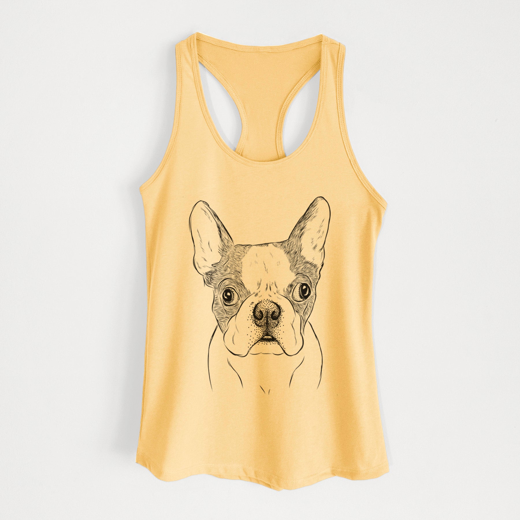 Chocolate Chip the Boston Terrier - Women's Racerback Tanktop