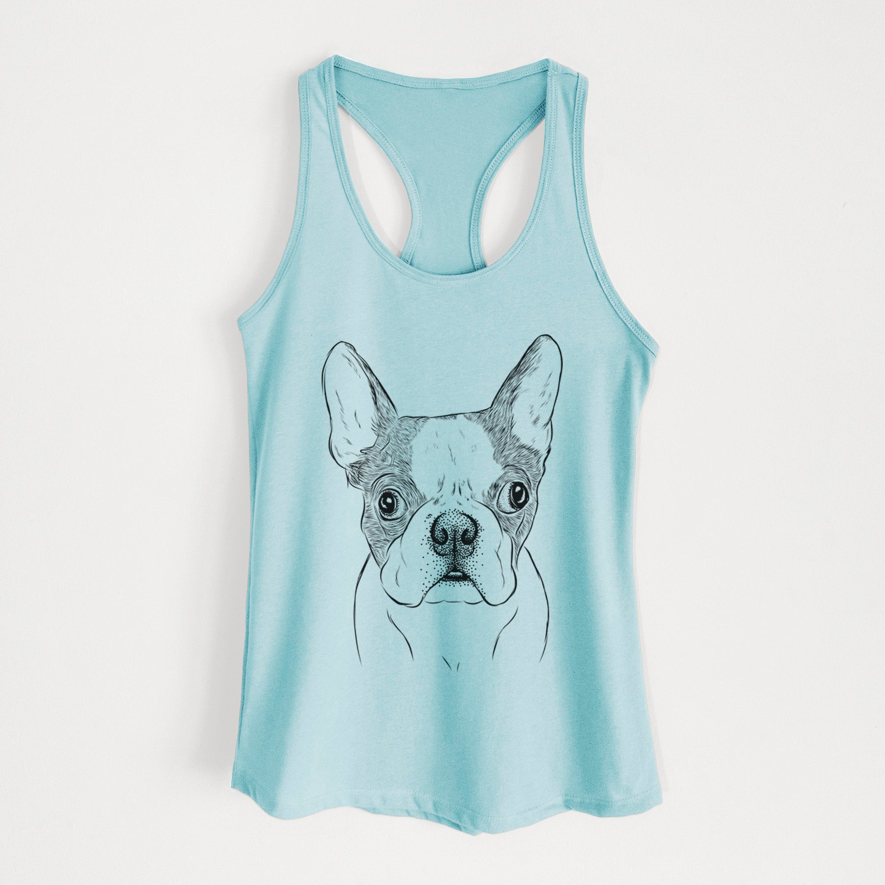 Chocolate Chip the Boston Terrier - Women's Racerback Tanktop