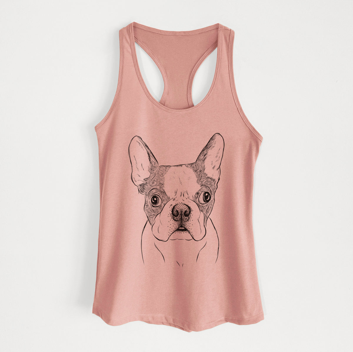 Chocolate Chip the Boston Terrier - Women's Racerback Tanktop