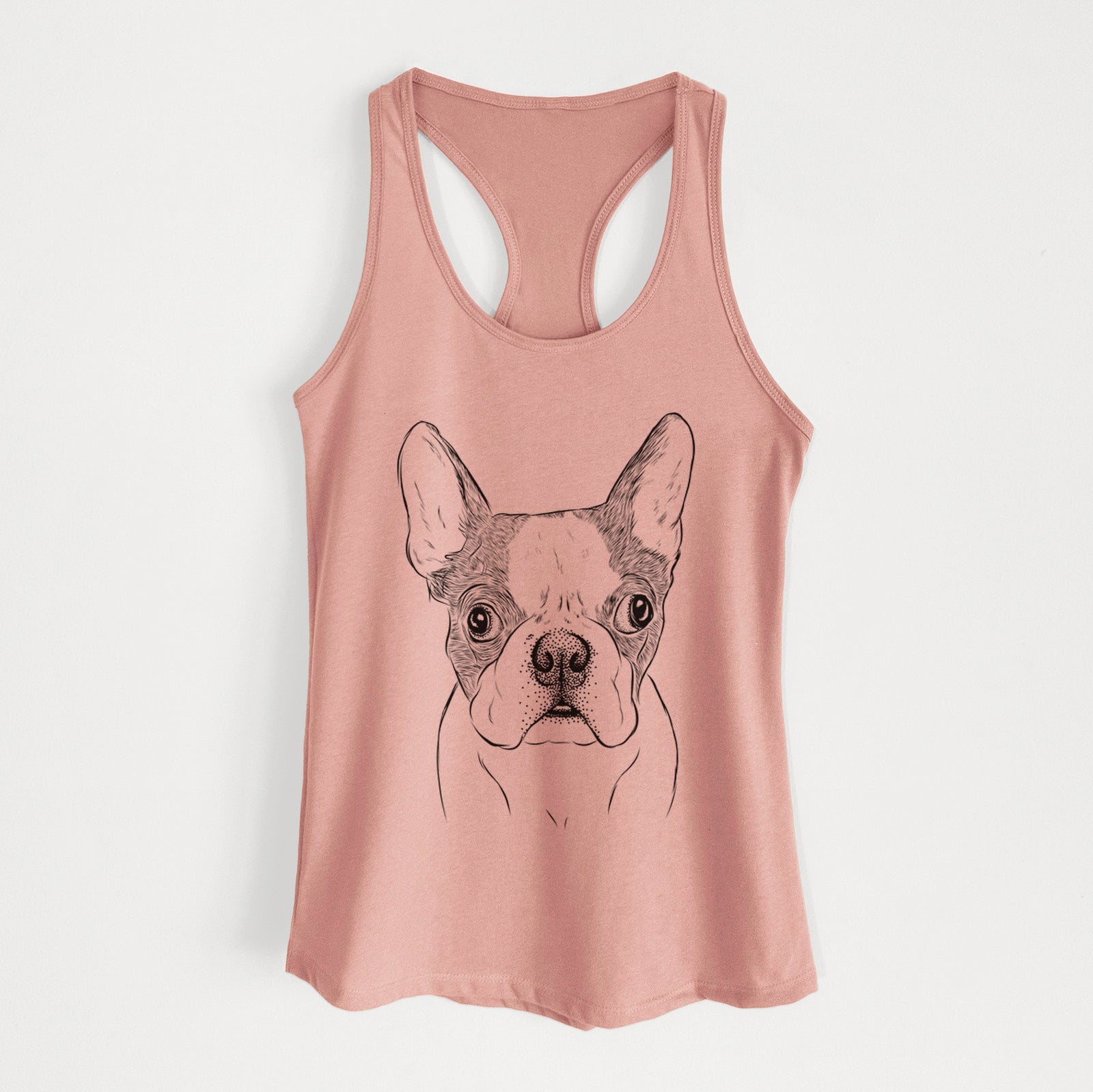 Chocolate Chip the Boston Terrier - Women's Racerback Tanktop