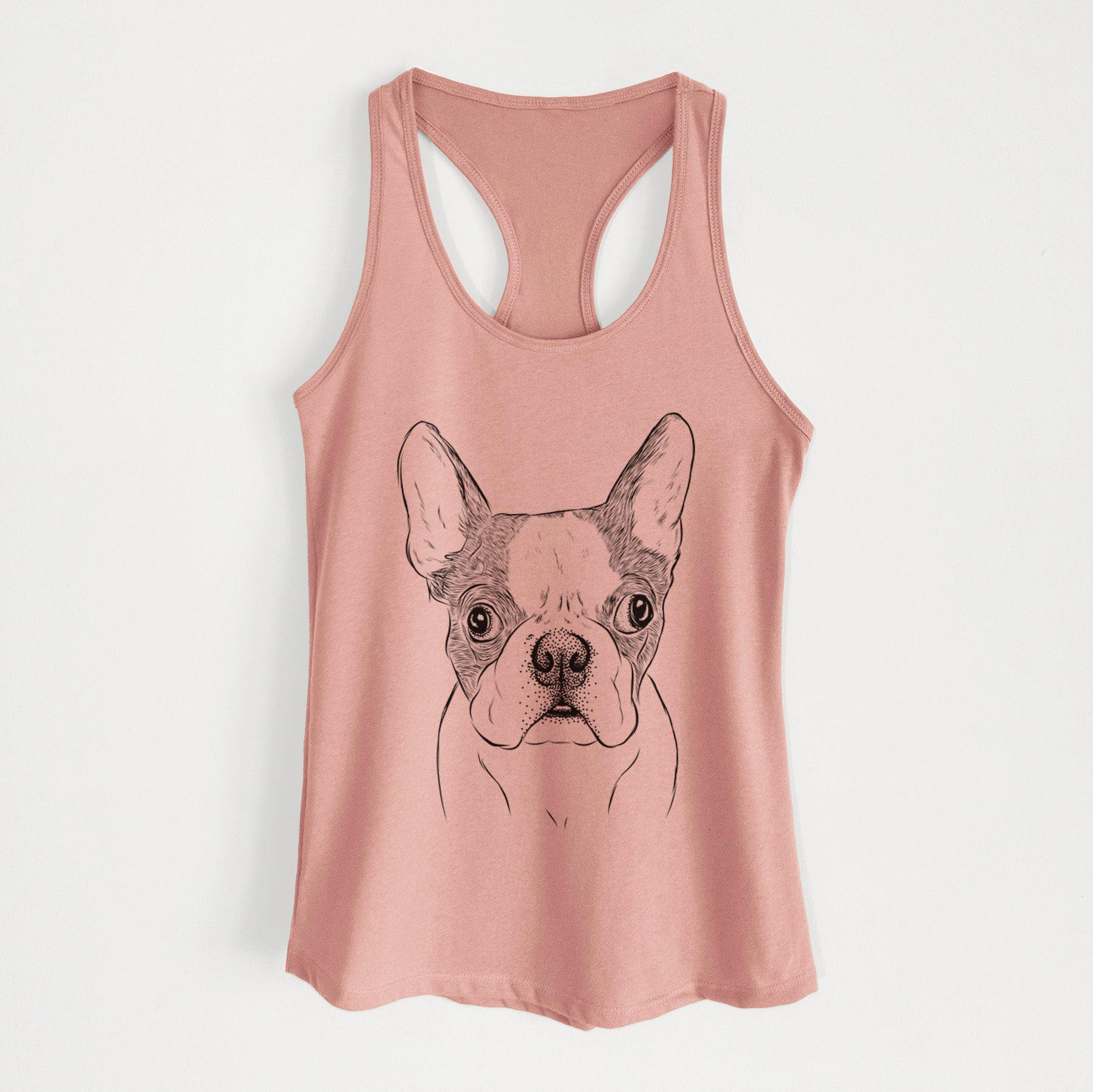 Chocolate Chip the Boston Terrier - Women's Racerback Tanktop