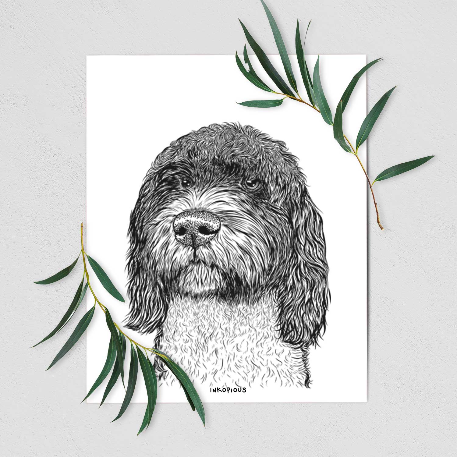 Chris the Portuguese Water Dog Art Print