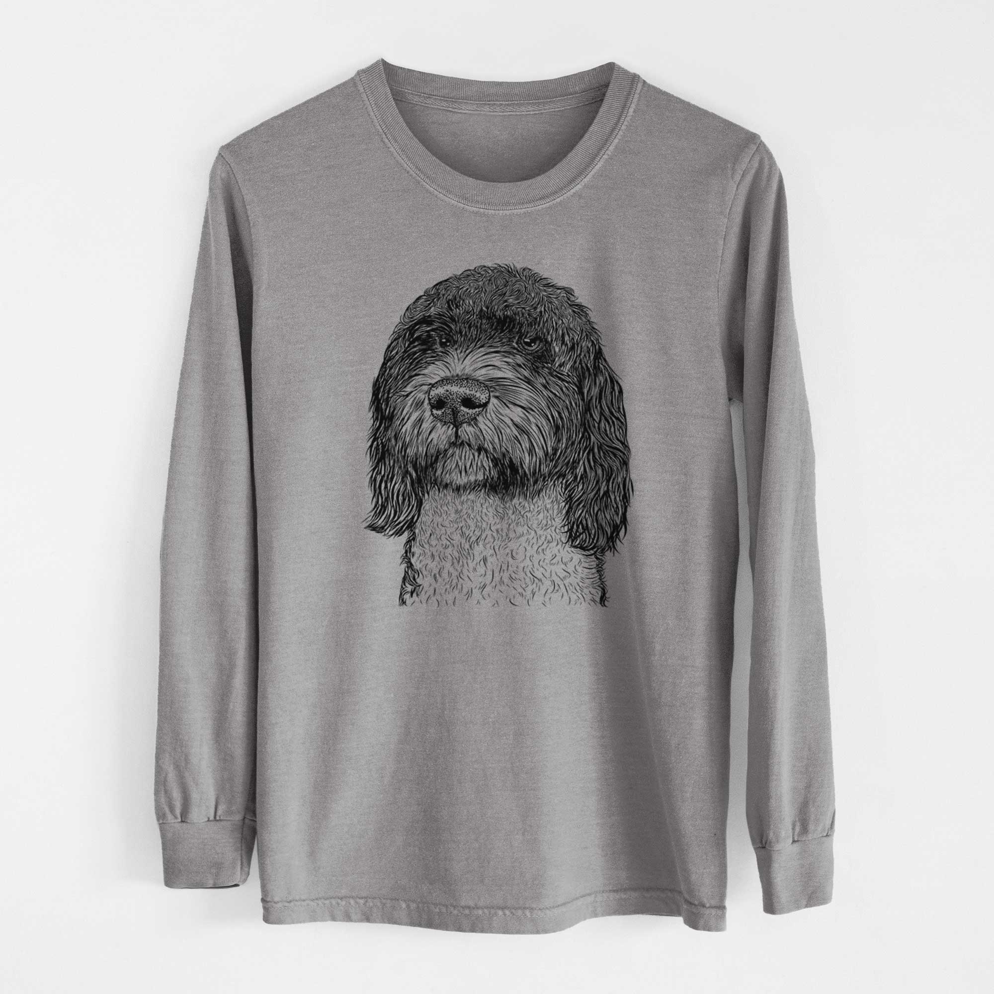 Bare Chris the Portuguese Water Dog - Heavyweight 100% Cotton Long Sleeve