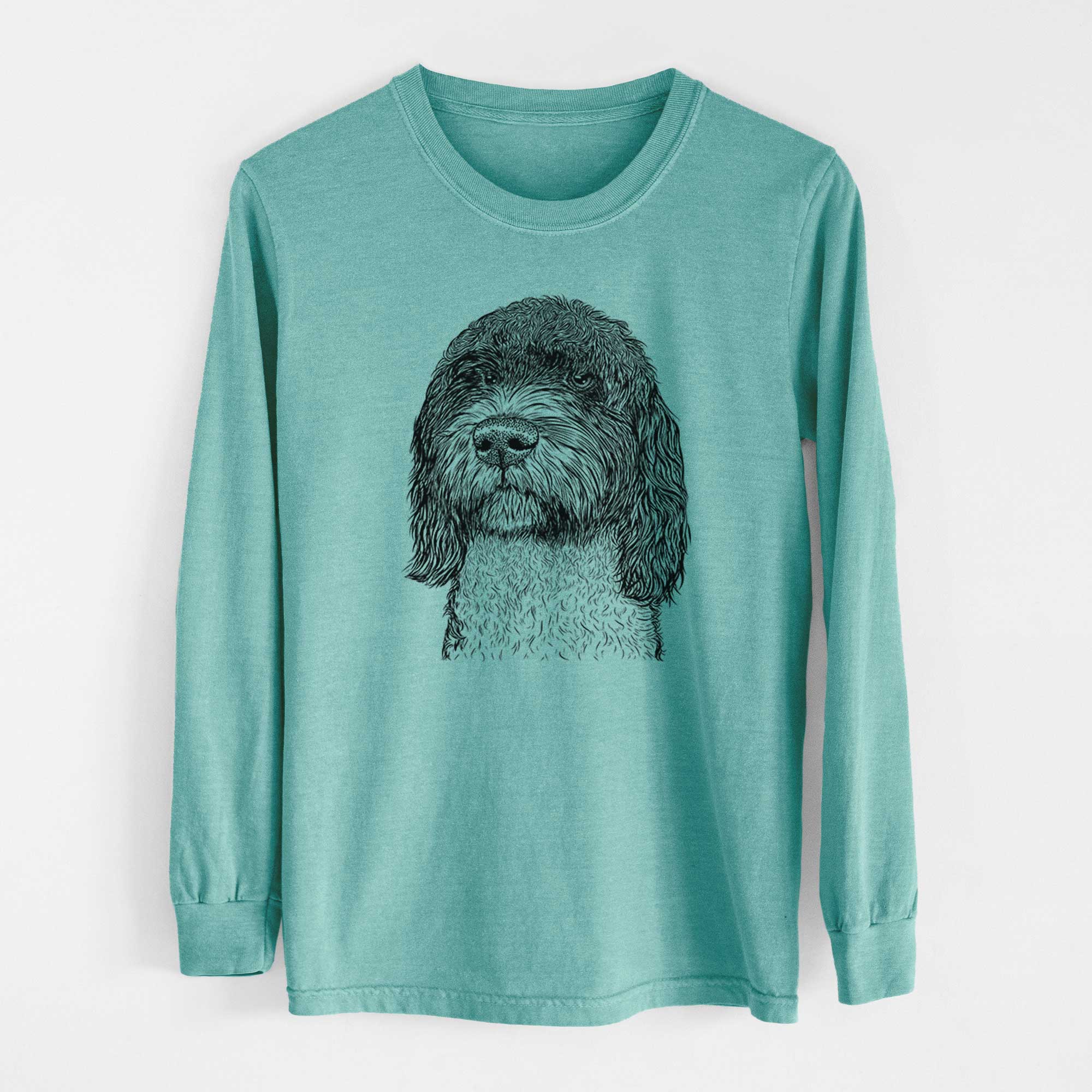 Bare Chris the Portuguese Water Dog - Heavyweight 100% Cotton Long Sleeve