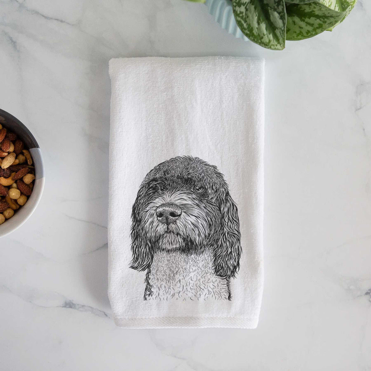 Chris the Portuguese Water Dog Decorative Hand Towel