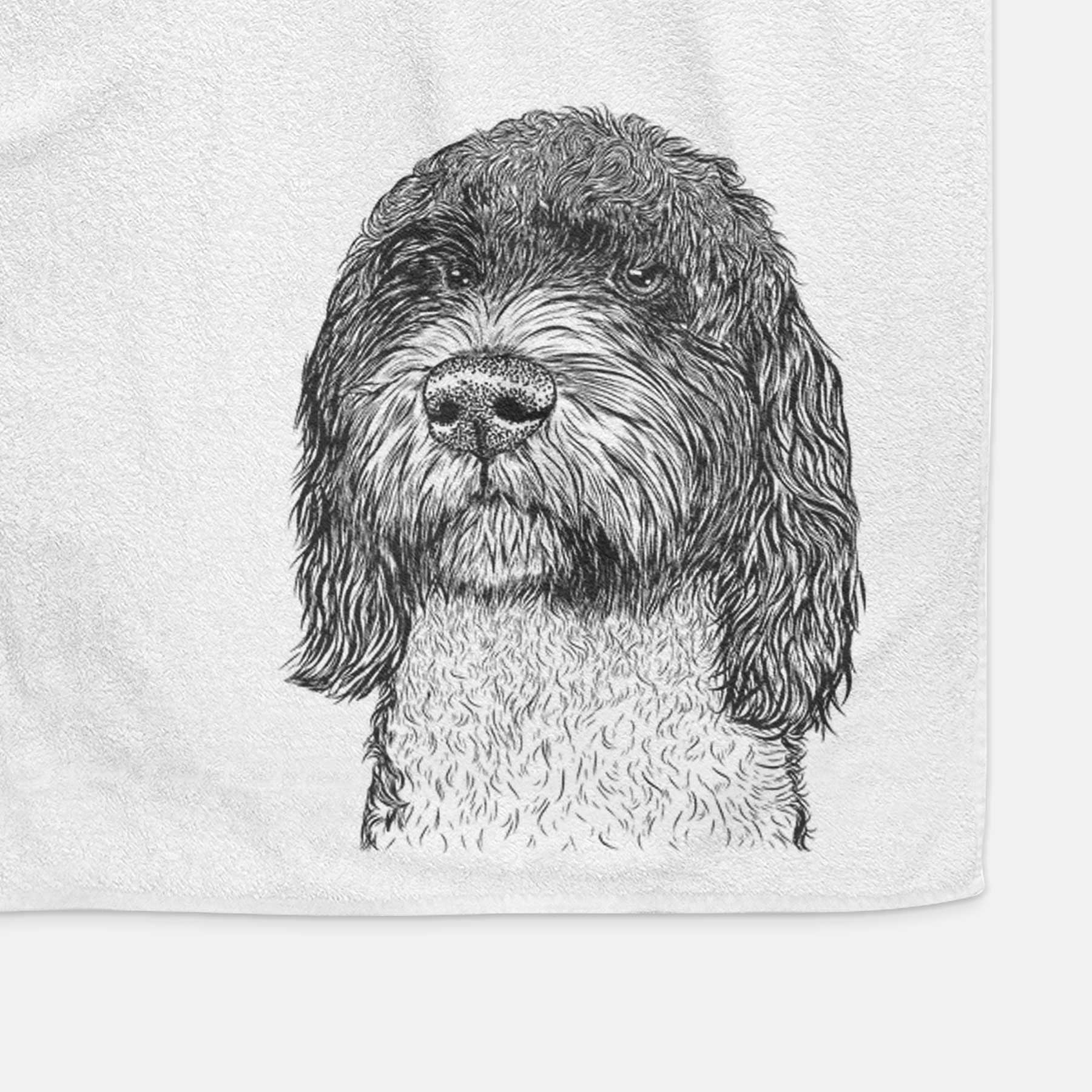 Chris the Portuguese Water Dog Decorative Hand Towel