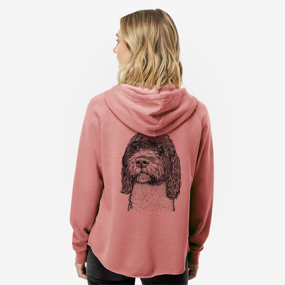 Chris the Portuguese Water Dog - Women's Cali Wave Zip-Up Sweatshirt