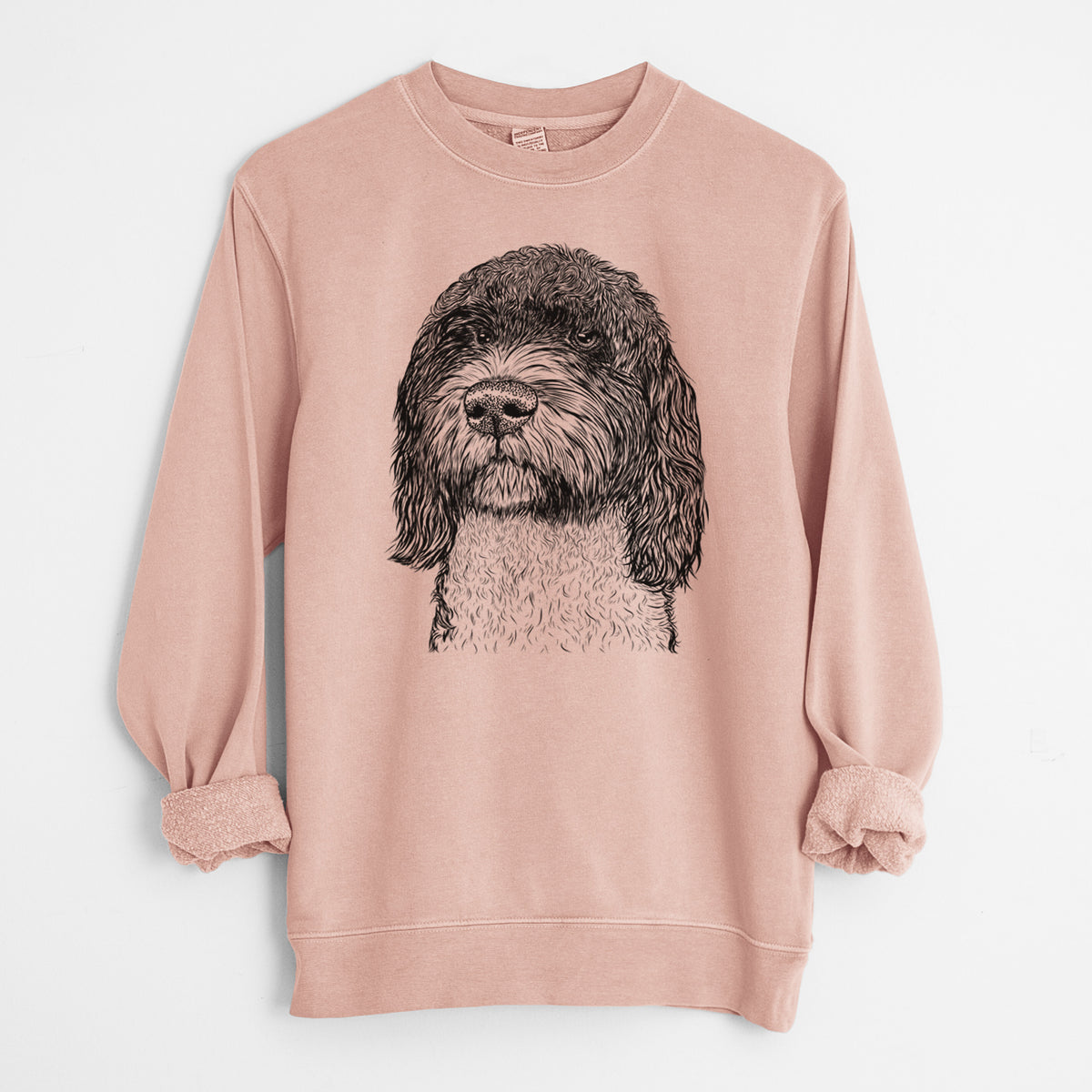 Bare Chris the Portuguese Water Dog - Unisex Pigment Dyed Crew Sweatshirt