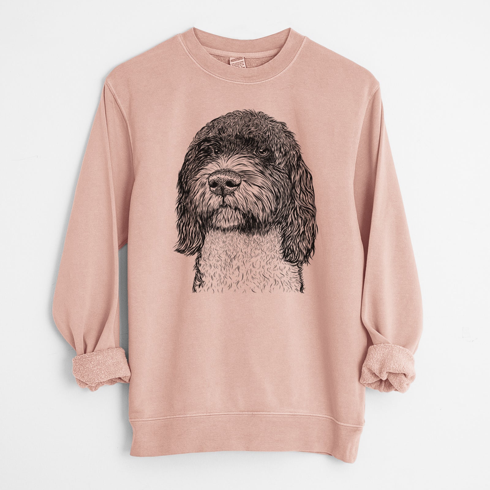 Bare Chris the Portuguese Water Dog - Unisex Pigment Dyed Crew Sweatshirt