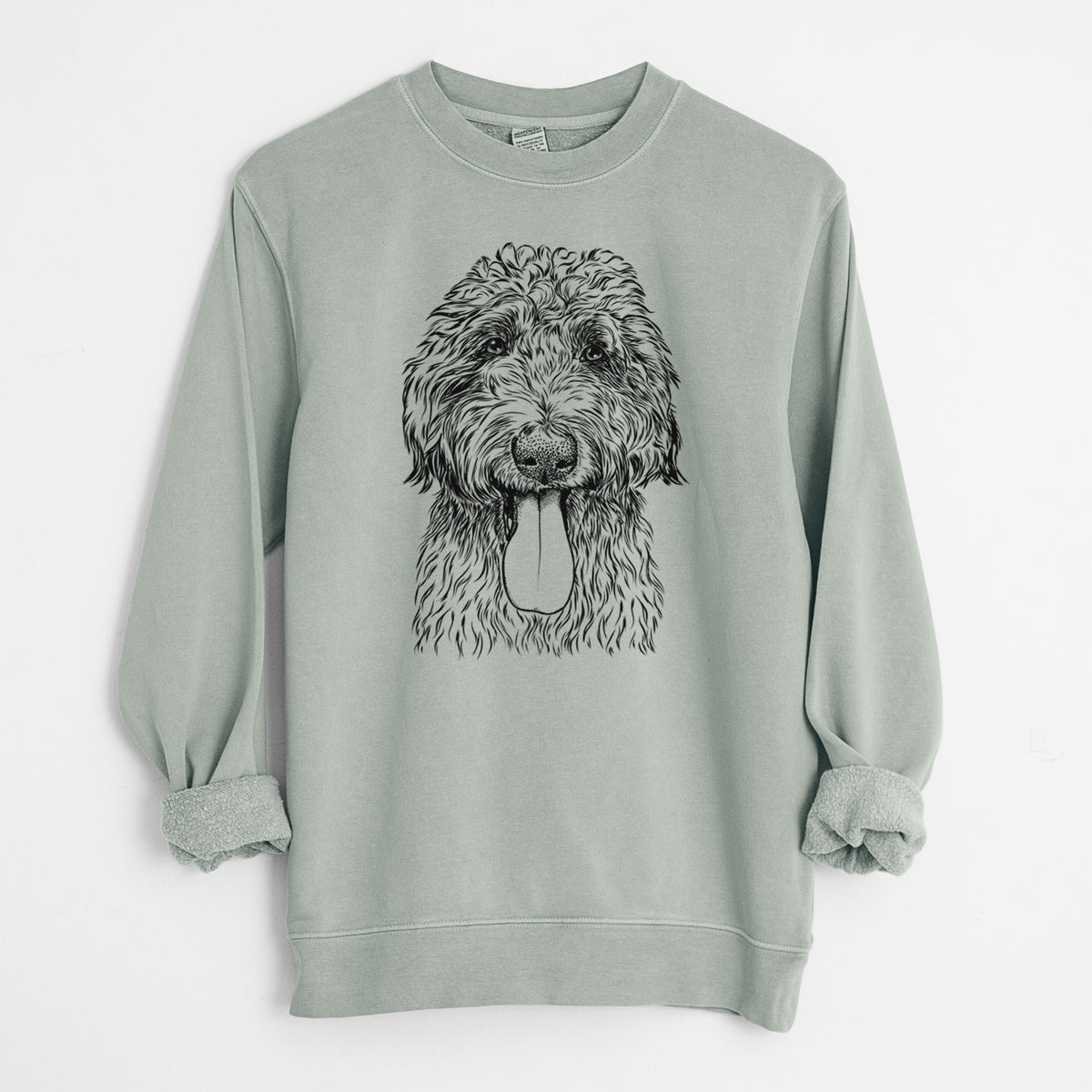 Bare CiCi Paulk the Aussiedoodle - Unisex Pigment Dyed Crew Sweatshirt